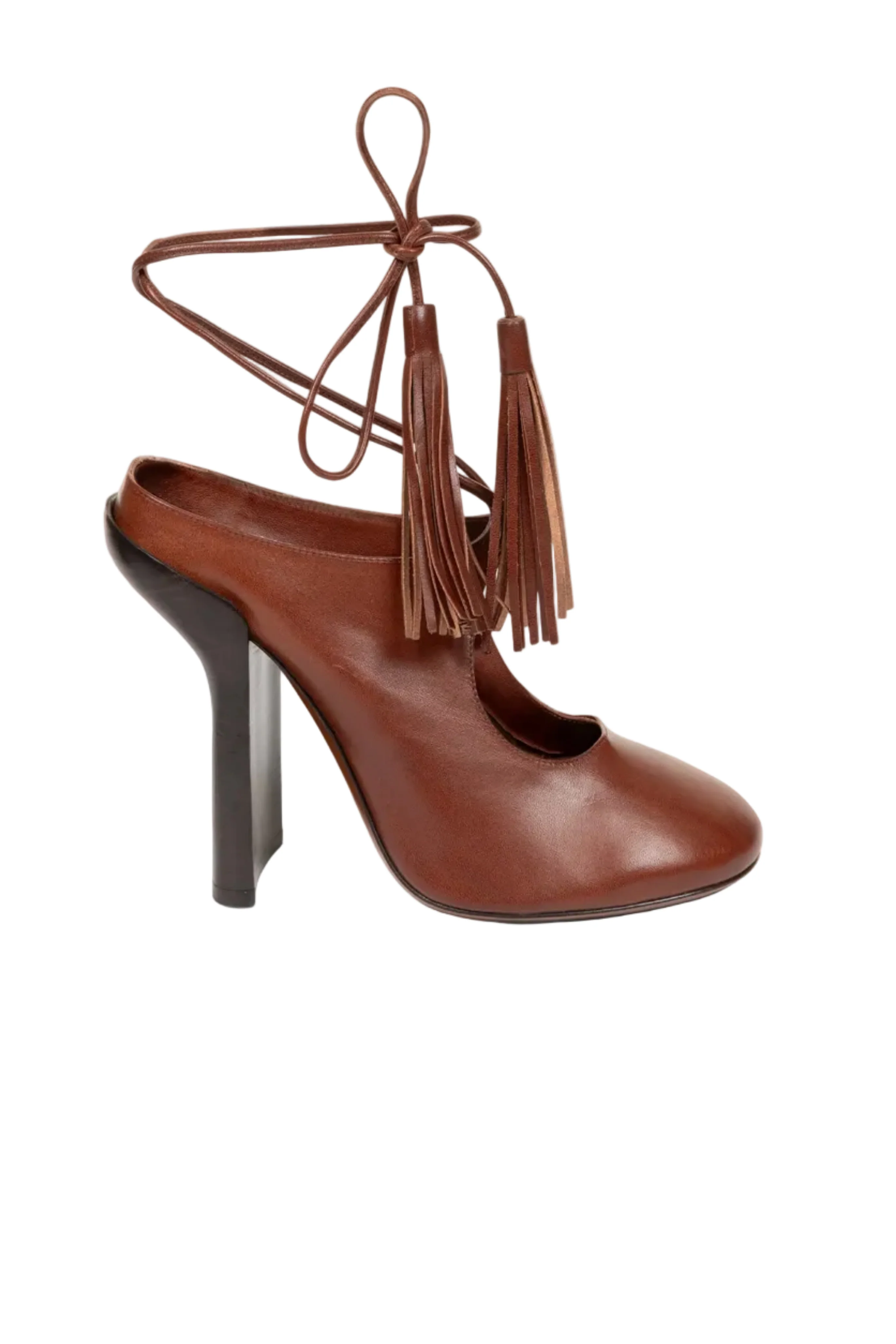 Stiletto Open Back Pump in Burgundy
