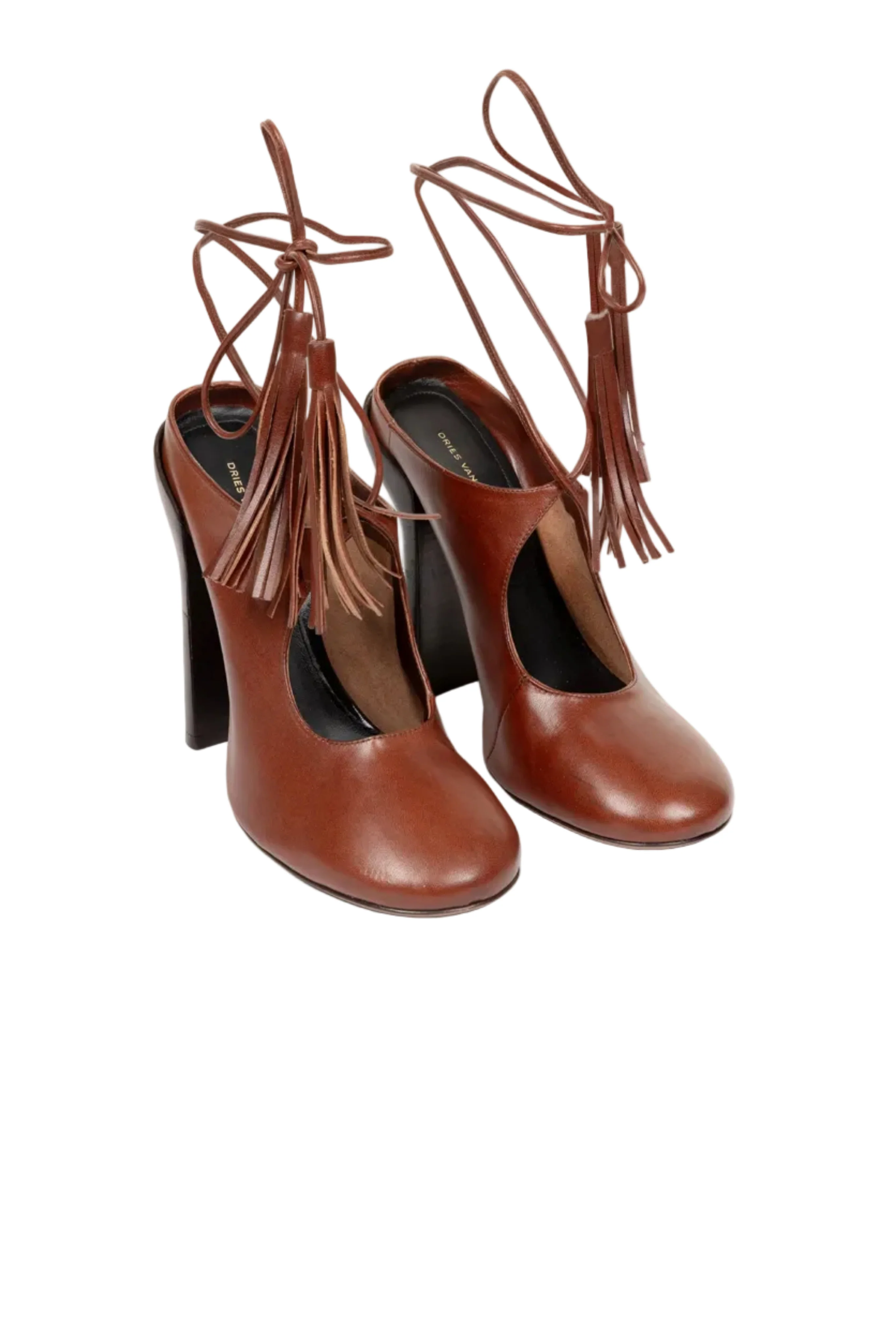 Stiletto Open Back Pump in Burgundy - Image 2