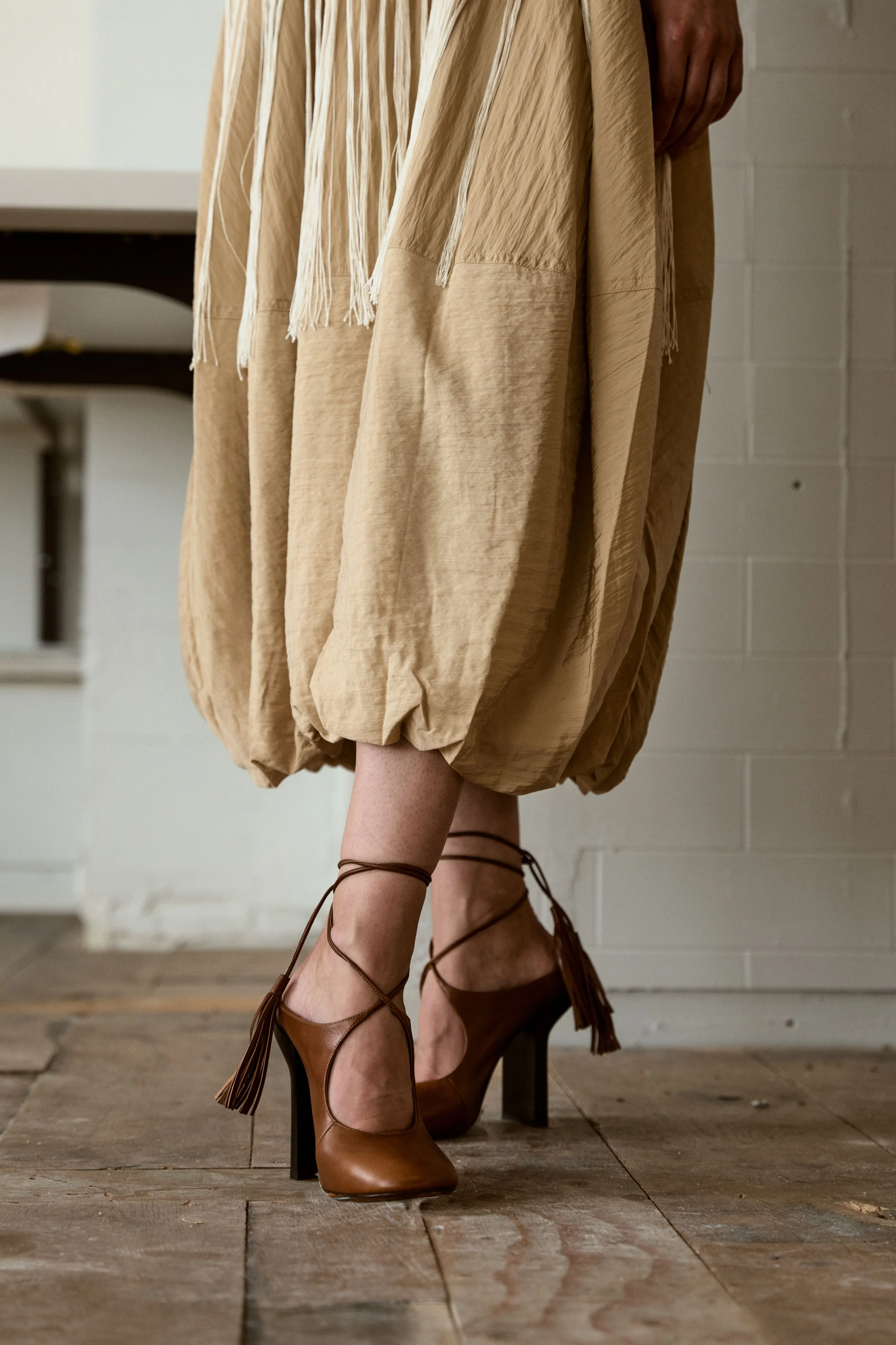 Stiletto Open Back Pump in Burgundy - Image 5