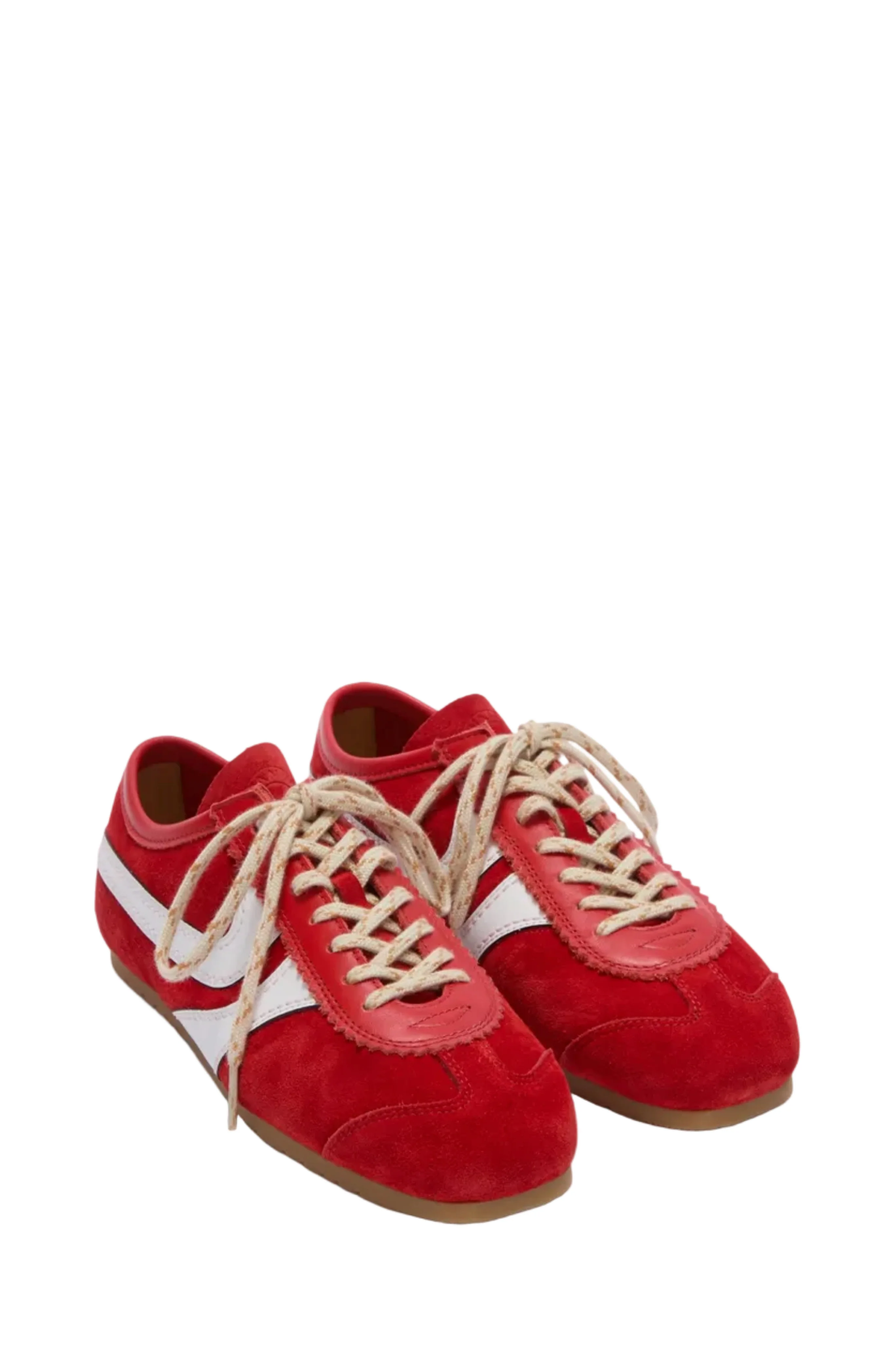 Suede Sneakers in Red - Image 2