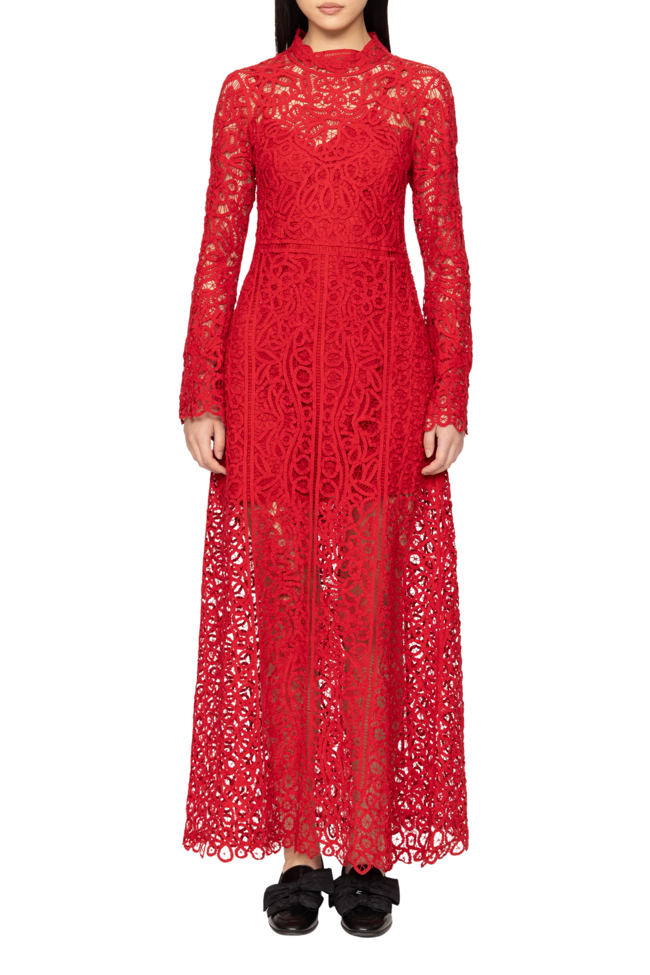 Adelina Battenberg Lace Maxi Dress - Image 2