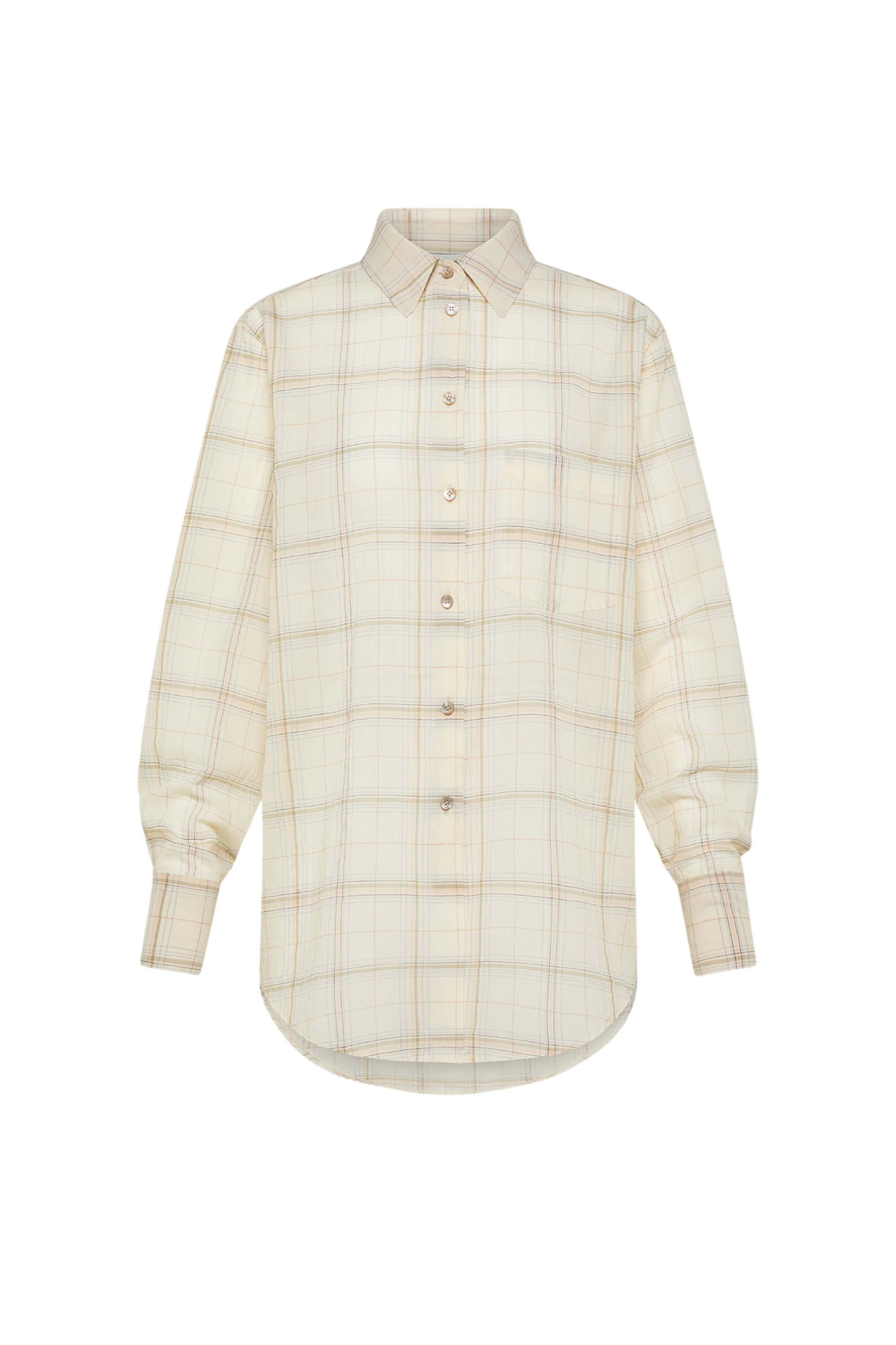Crepe Voile Plaid Shirt