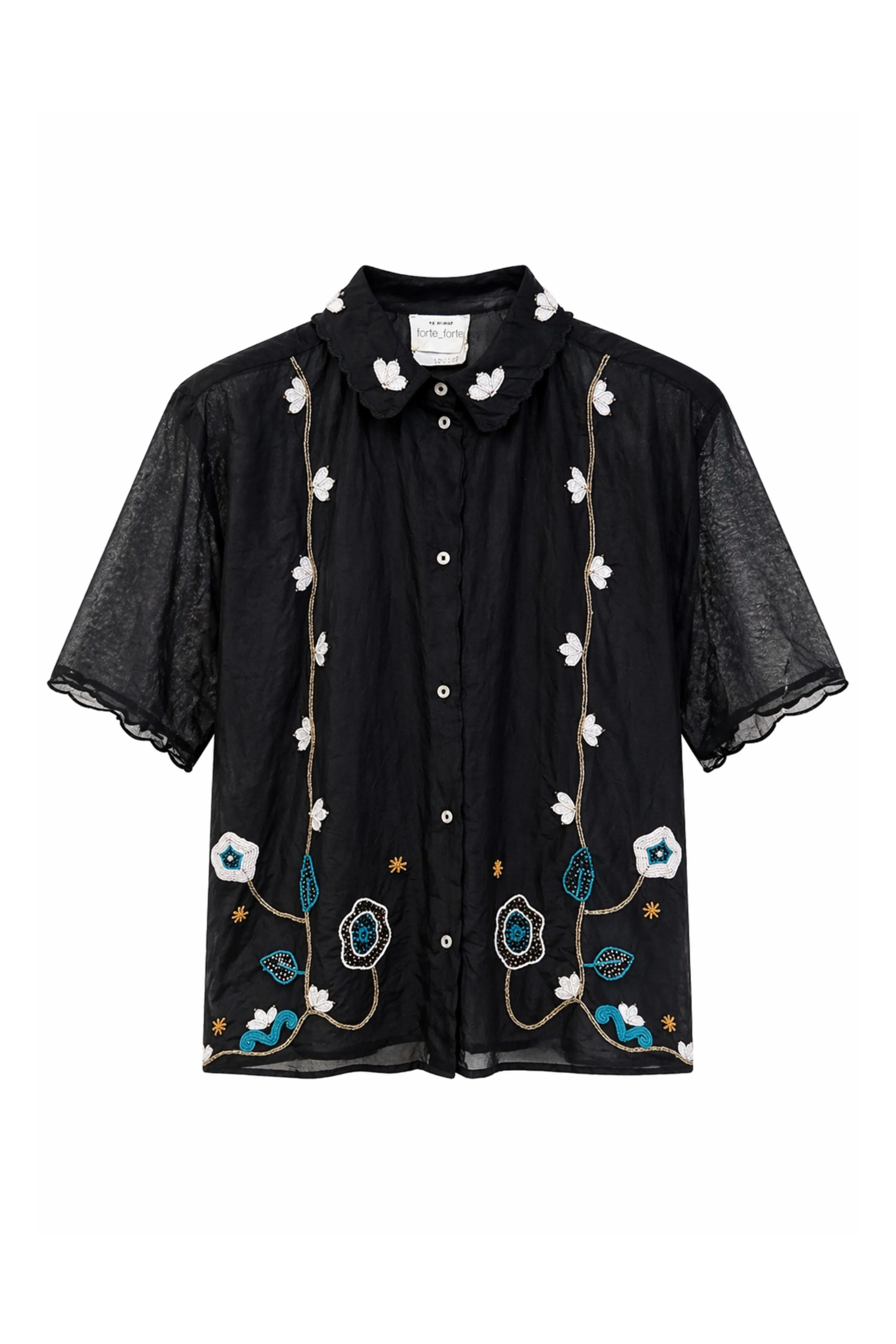 "broderie en reve" embroidery muslin shirt