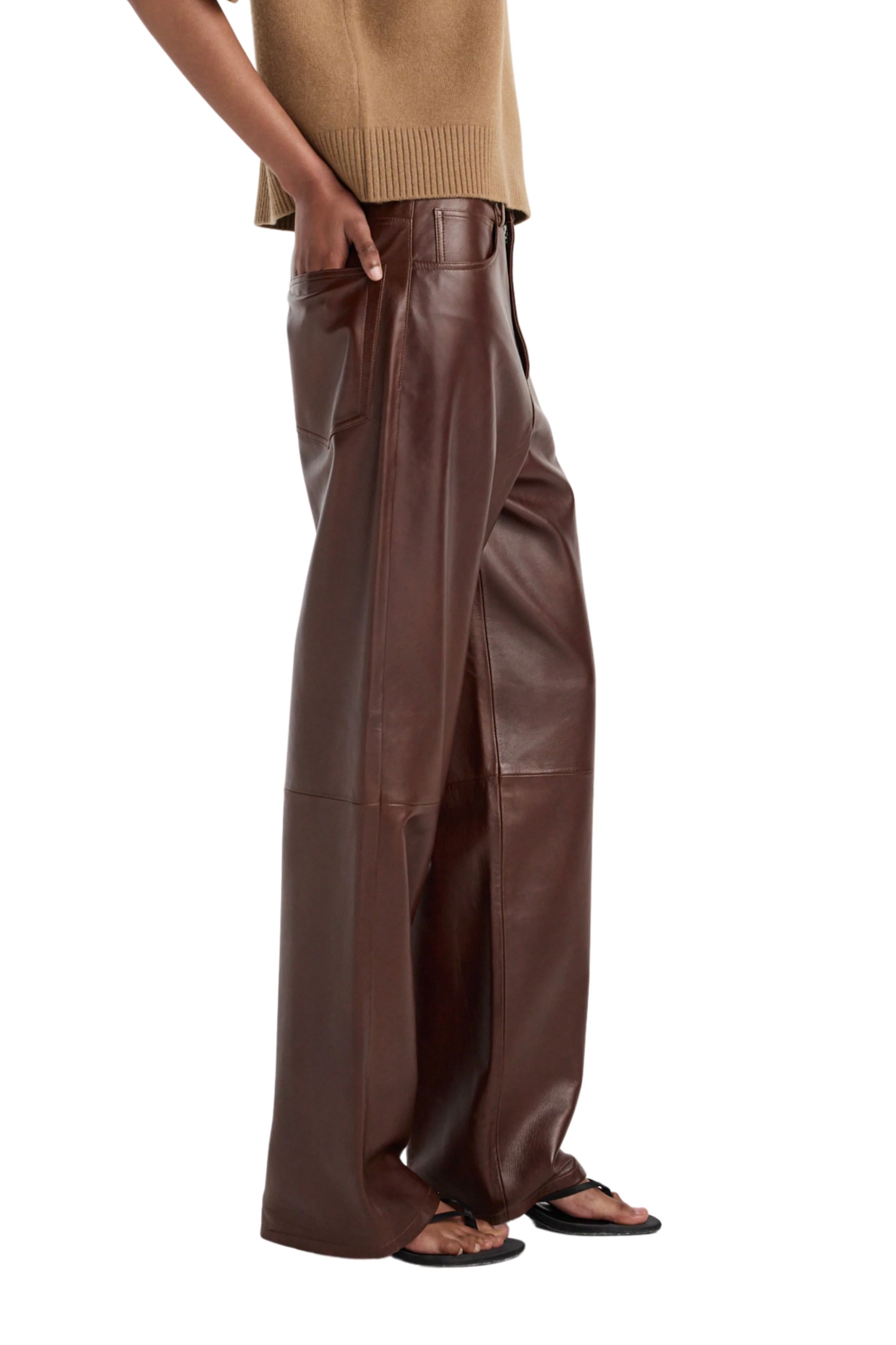 Bruun - Signature baggy leather trousers - Image 3