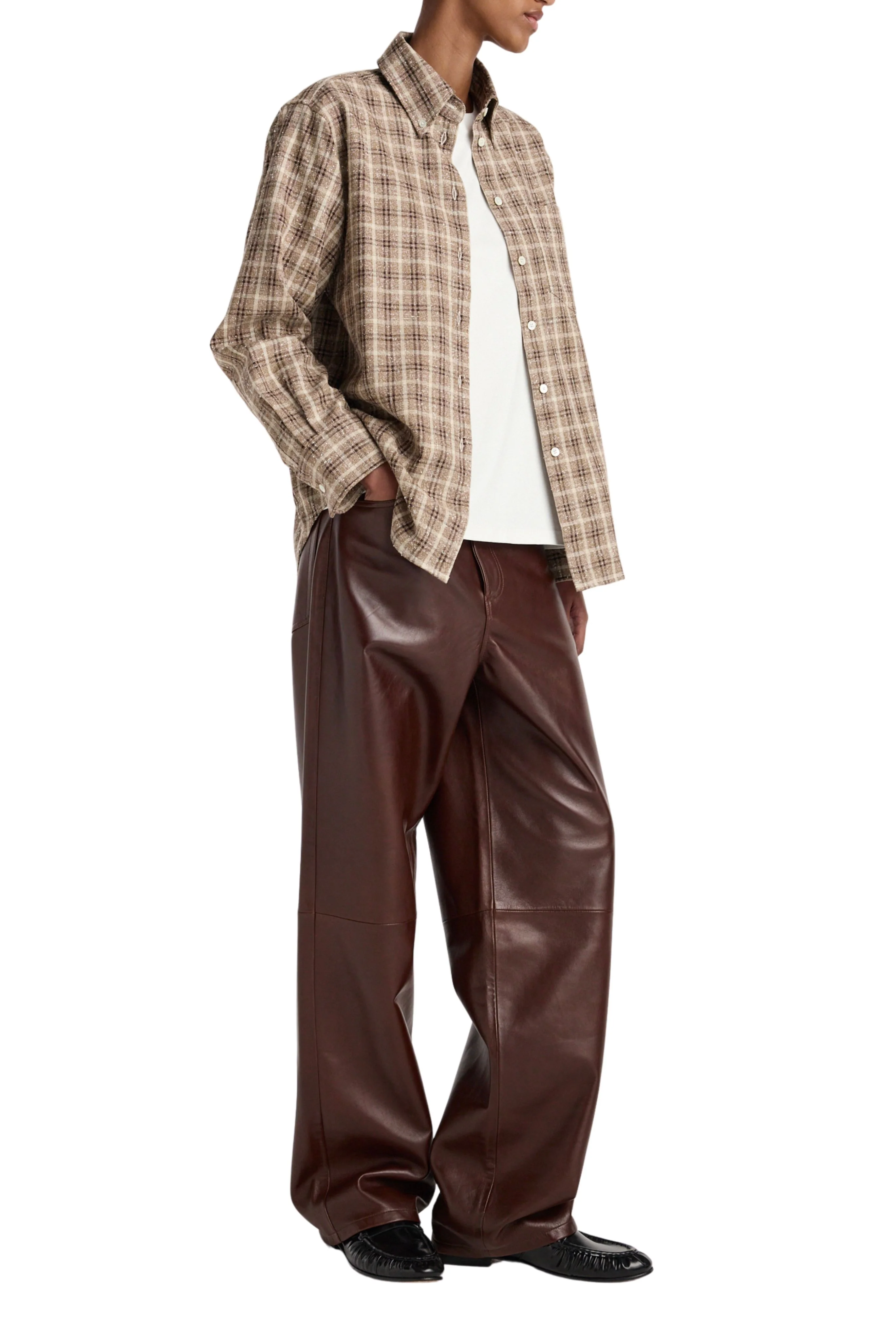 Bruun - Signature baggy leather trousers - Image 7