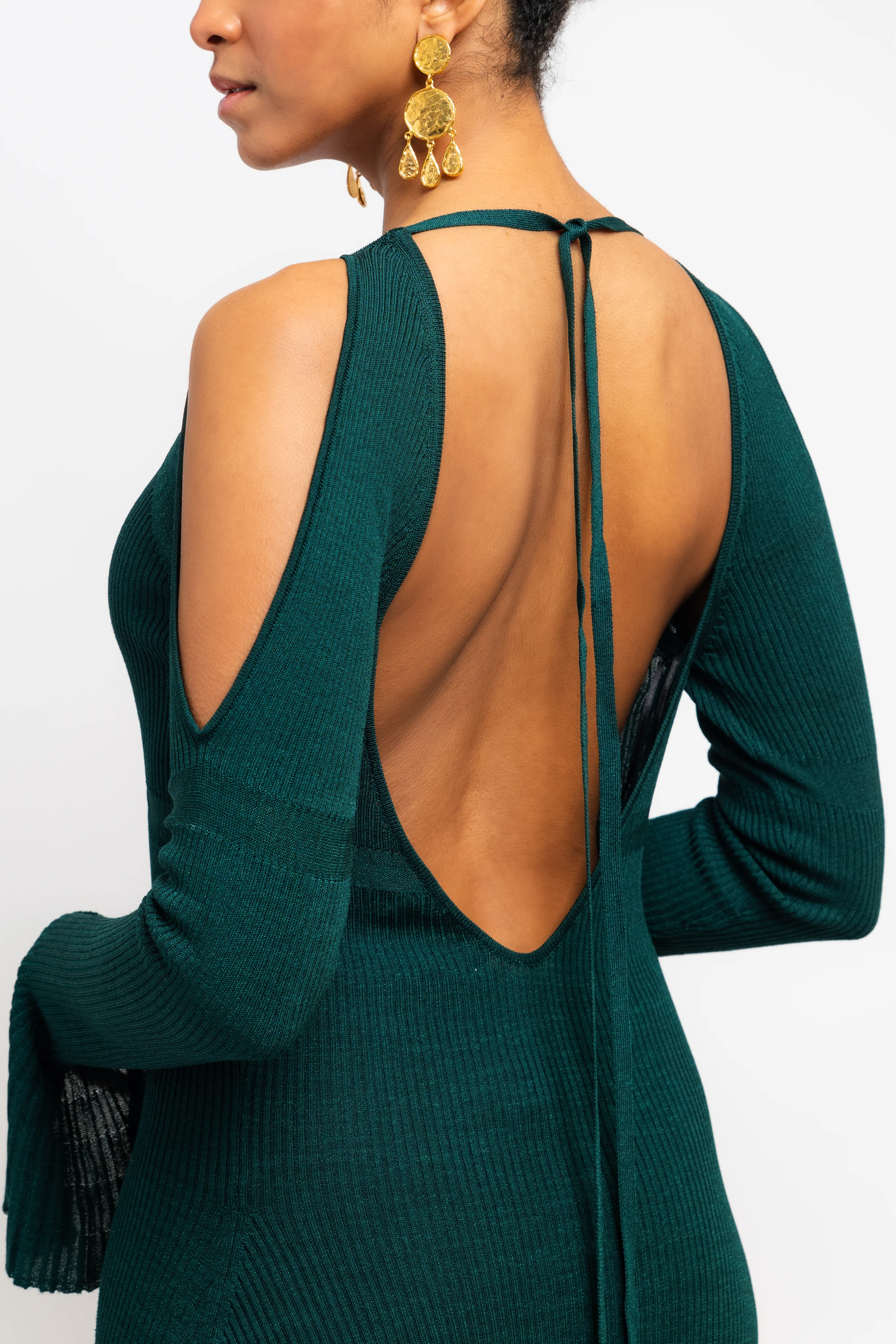 Cold Shoulder Multi-Rib Maxi Dress - Image 5