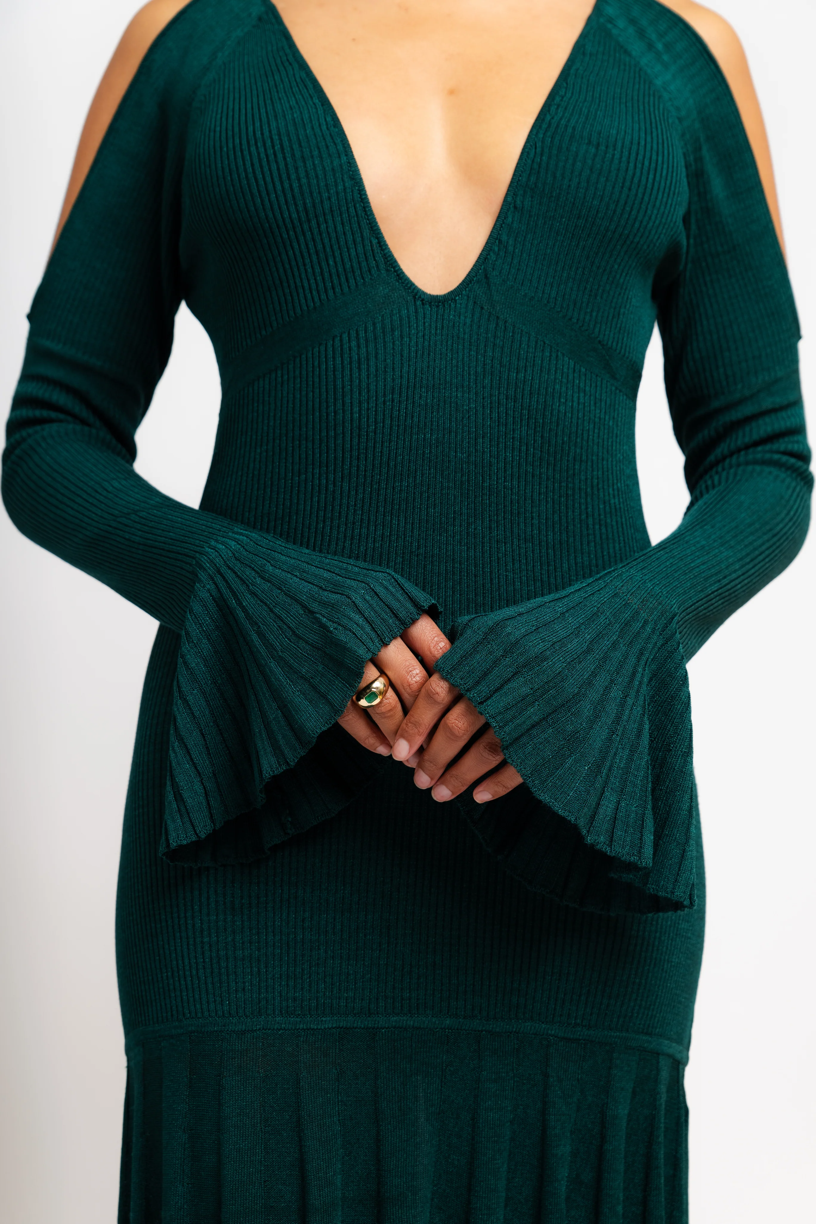 Cold Shoulder Multi-Rib Maxi Dress - Image 6