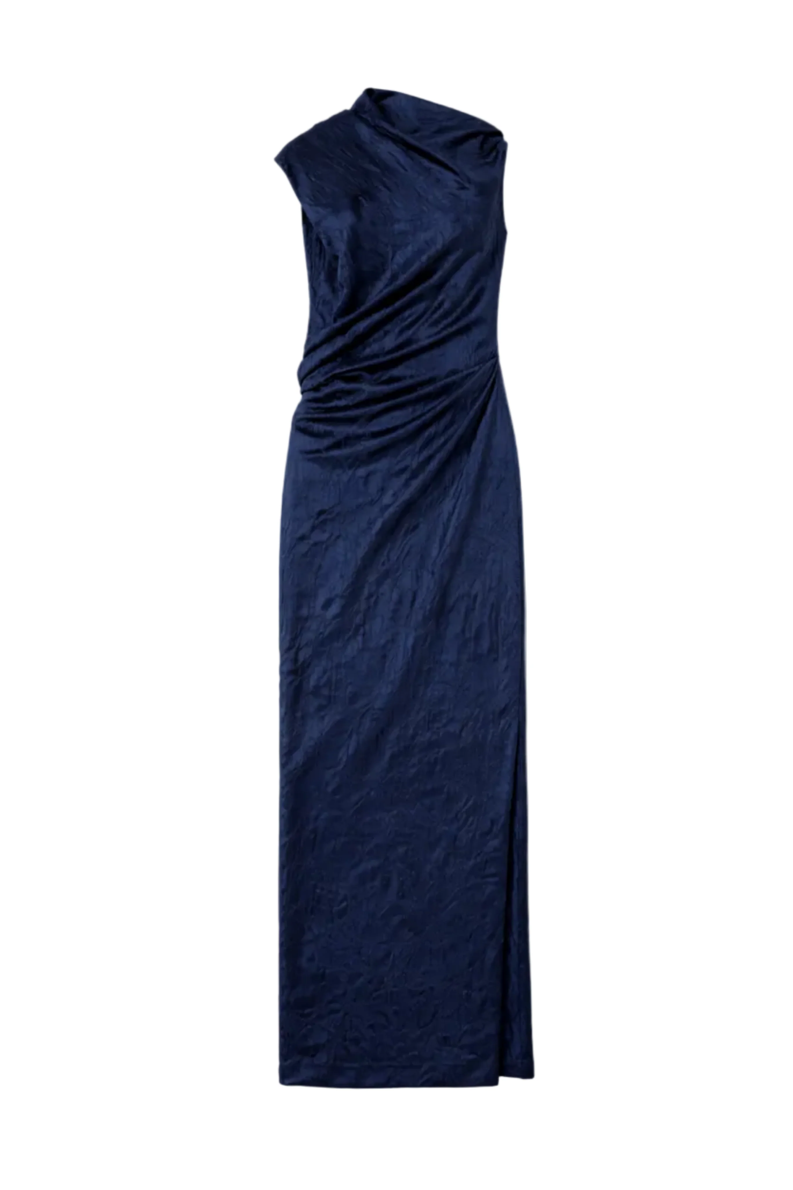 Column Dress with Asymmetric Drape