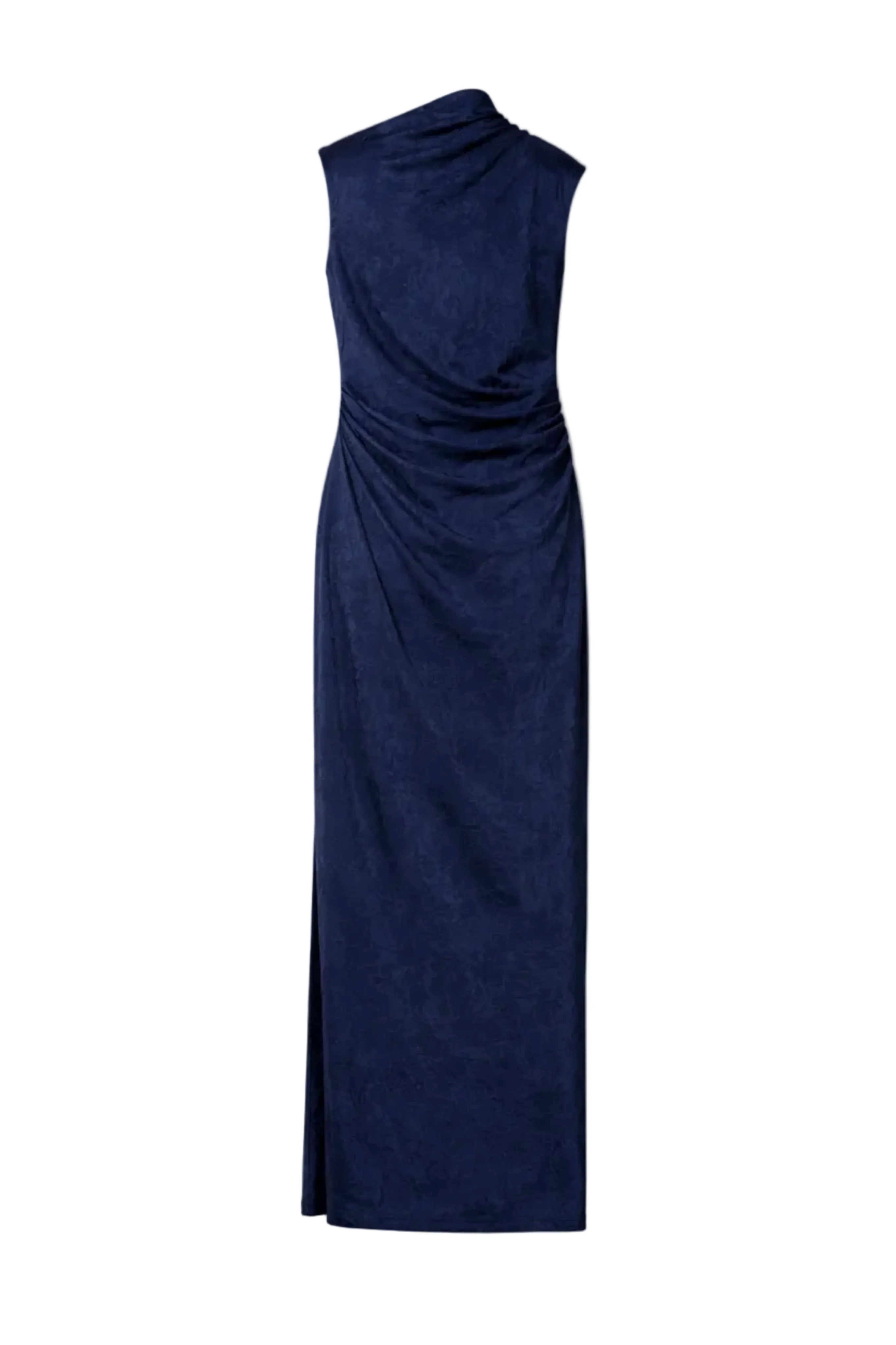 Column Dress with Asymmetric Drape - Image 2