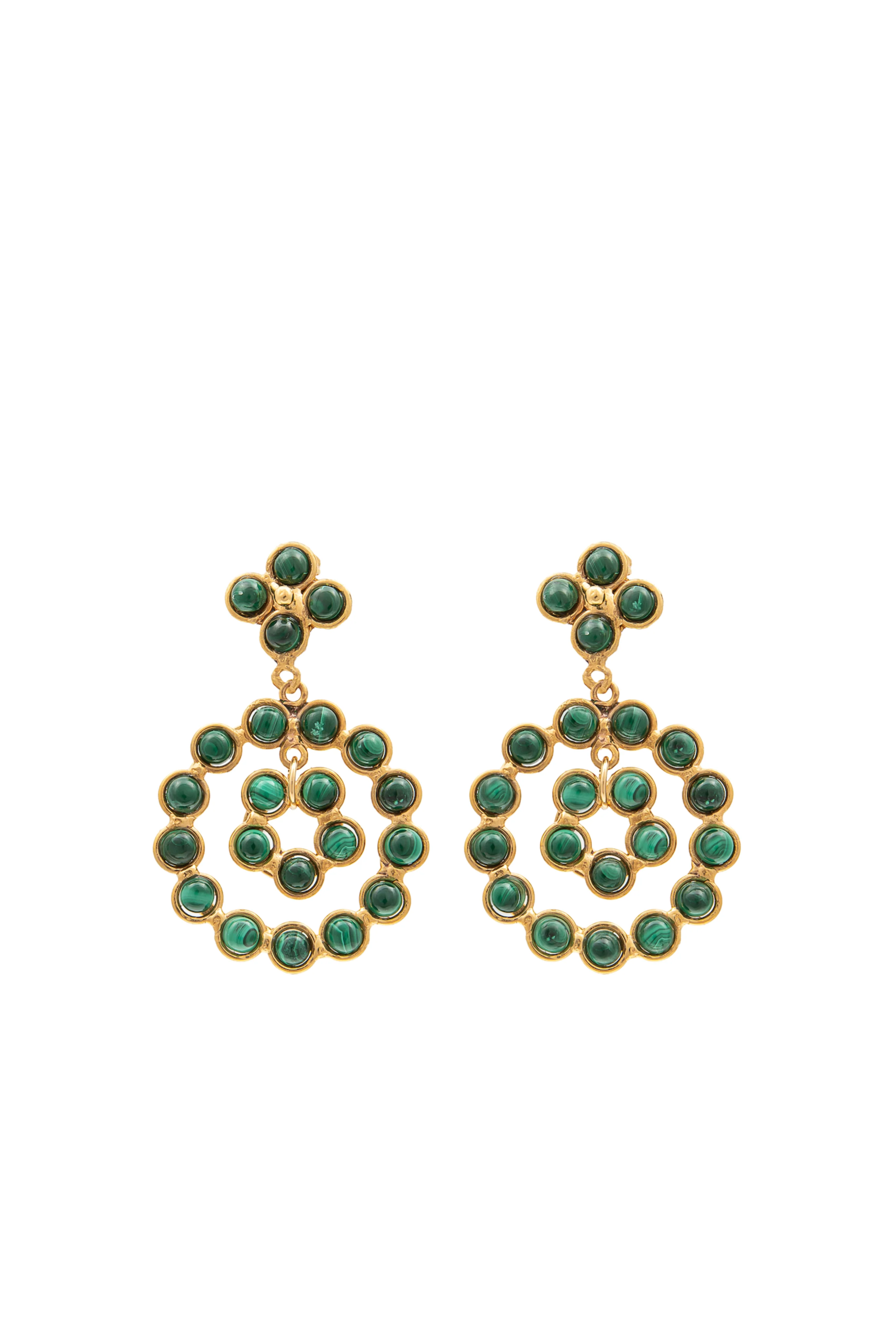 Malachite Drop Earrings