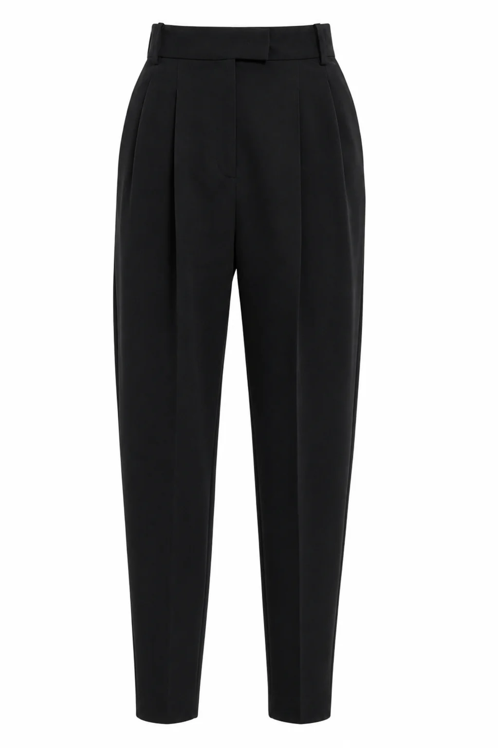 Dru Tapered Pleat Trouser - Black