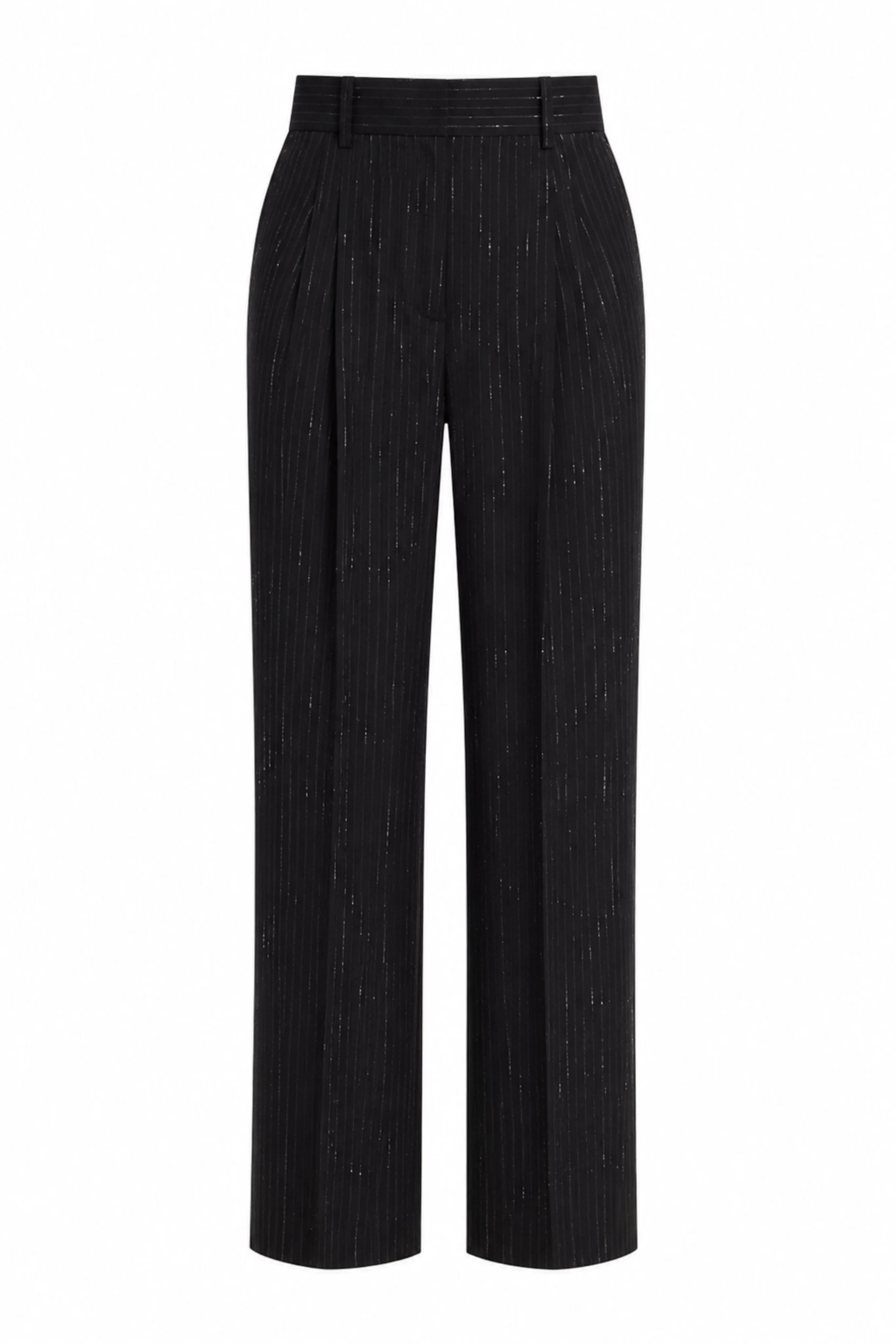 Dru Tapered Pleat Trouser - Black