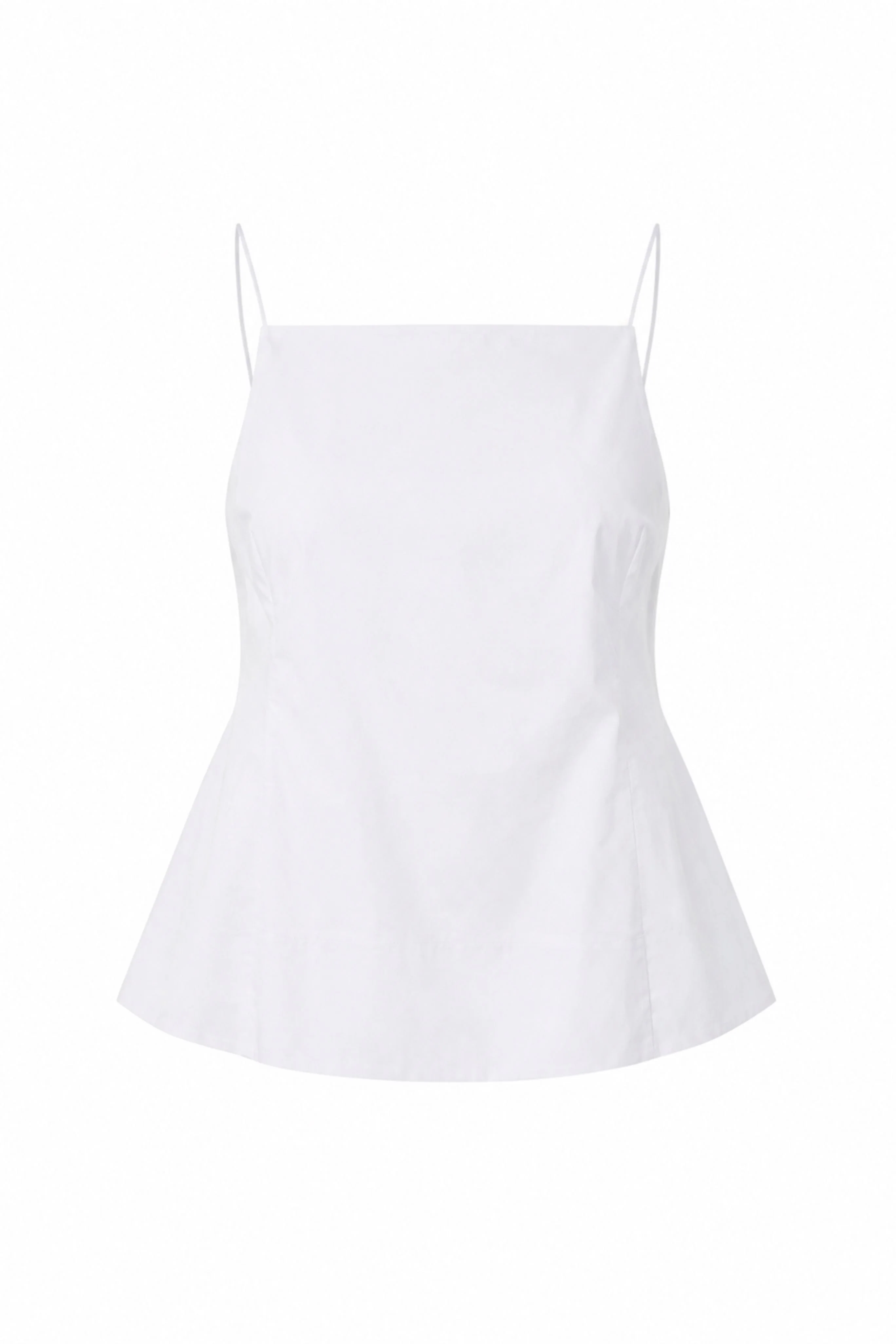 Eco Poplin Strappy Open Back Top