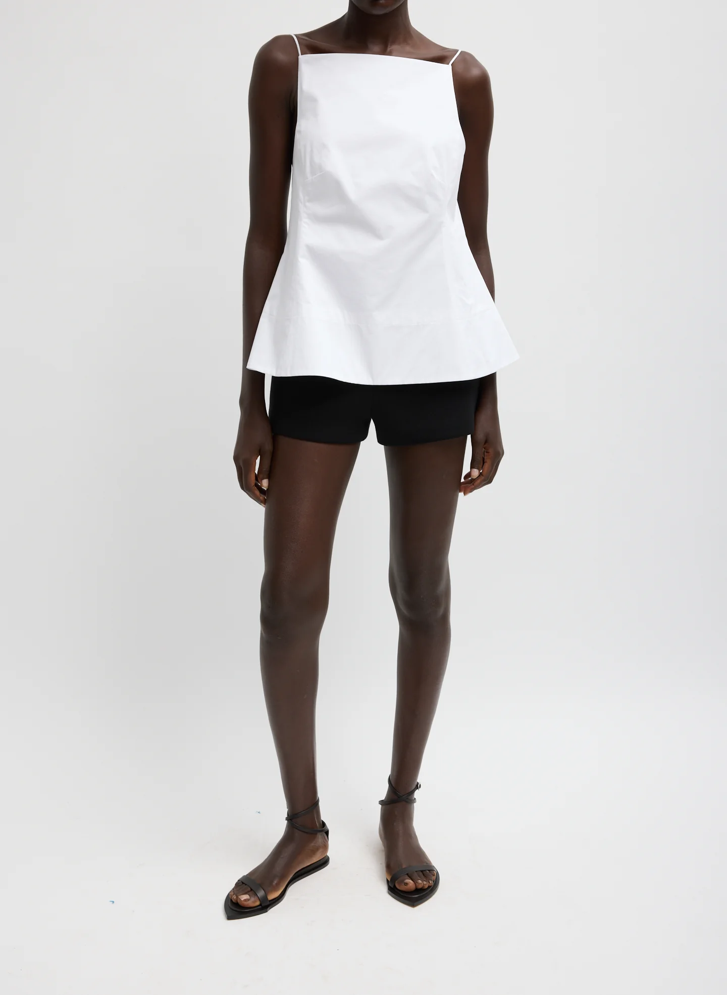Eco Poplin Strappy Open Back Top - Image 2