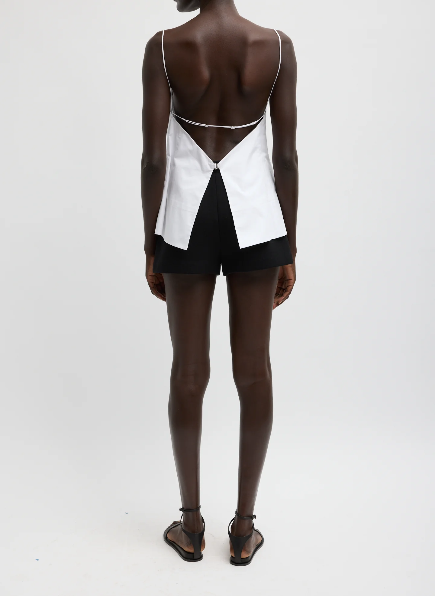 Eco Poplin Strappy Open Back Top - Image 4