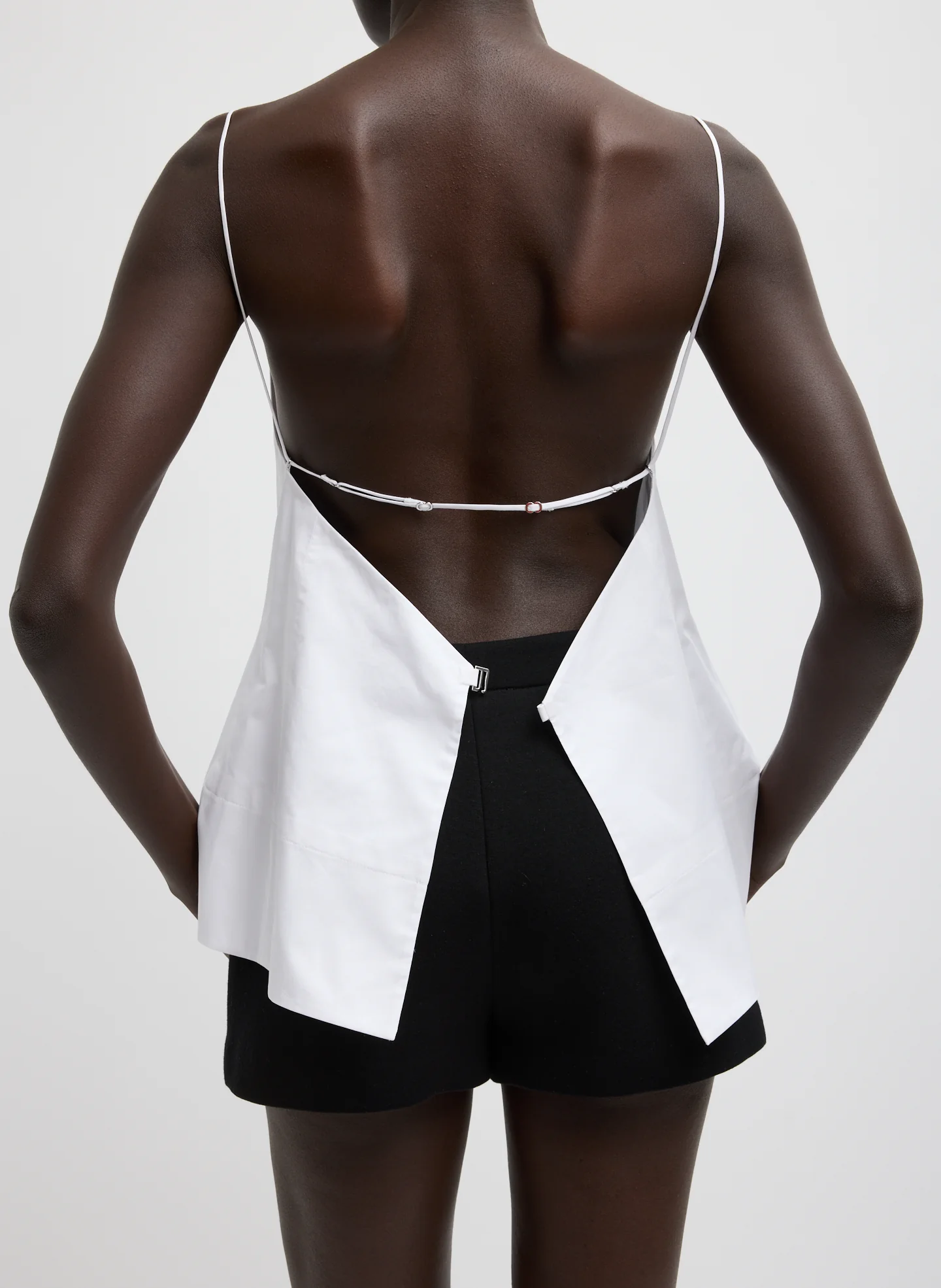 Eco Poplin Strappy Open Back Top - Image 5