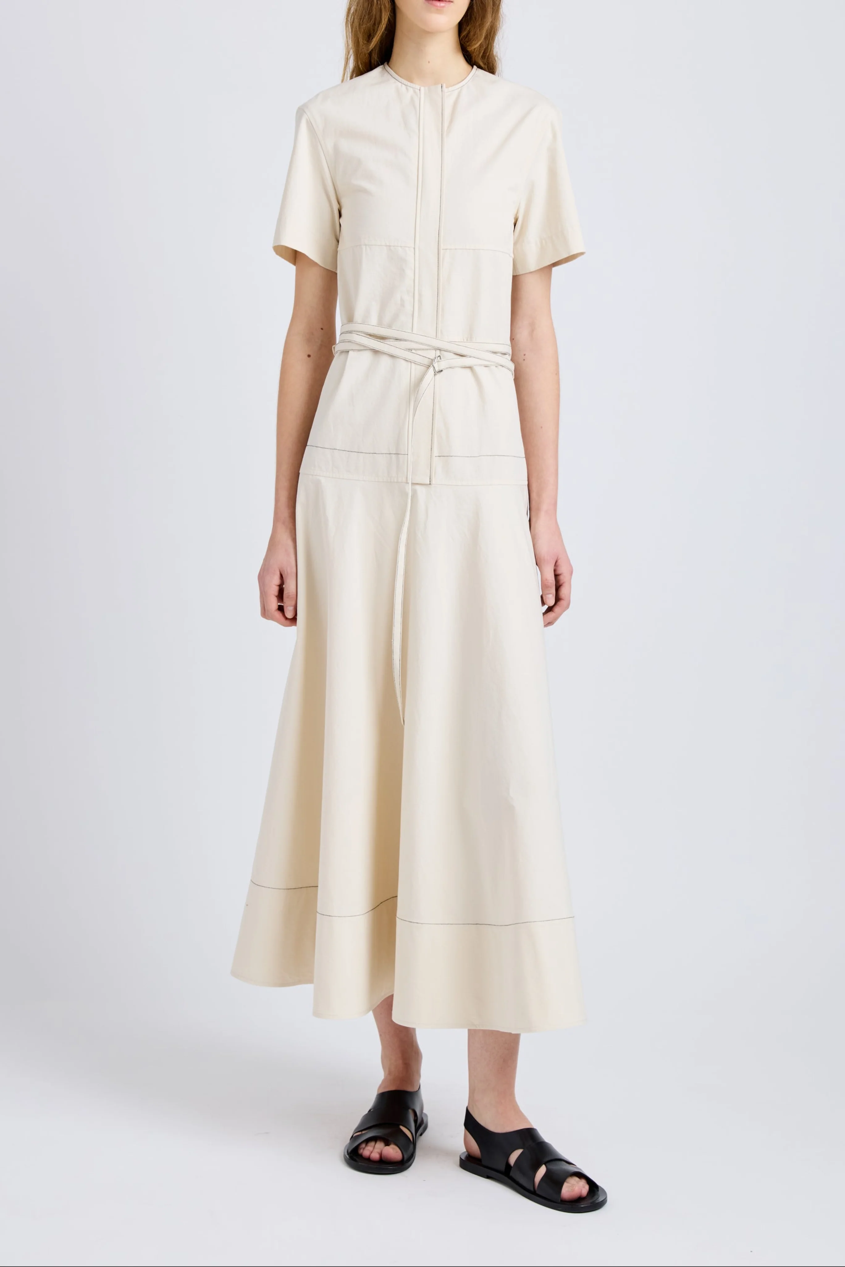 Elizabeth Dress in Solid Cotton Linen - Image 2