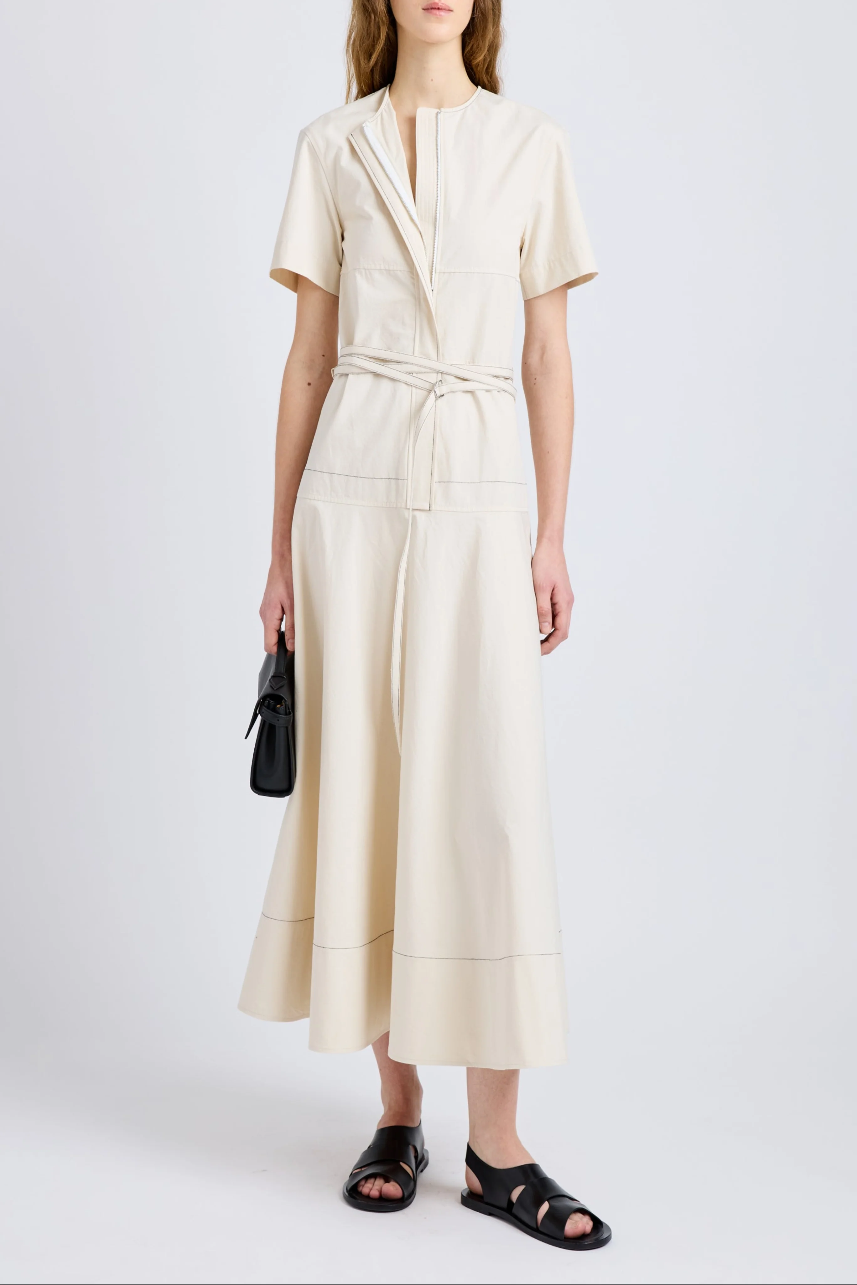 Elizabeth Dress in Solid Cotton Linen - Image 3