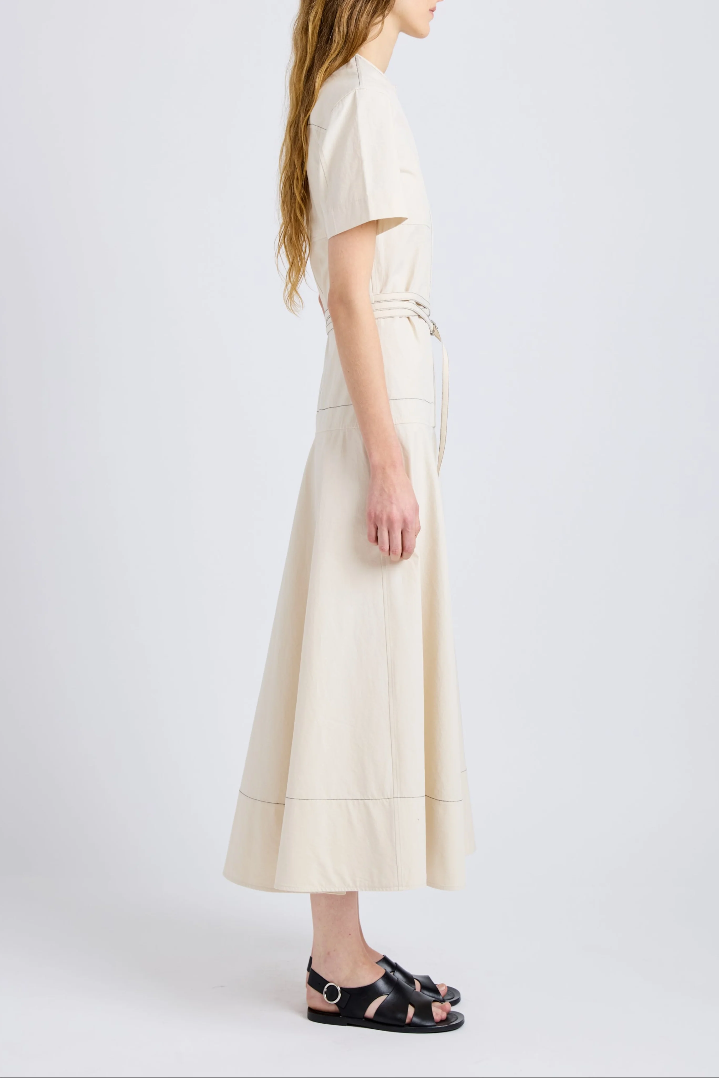 Elizabeth Dress in Solid Cotton Linen - Image 4