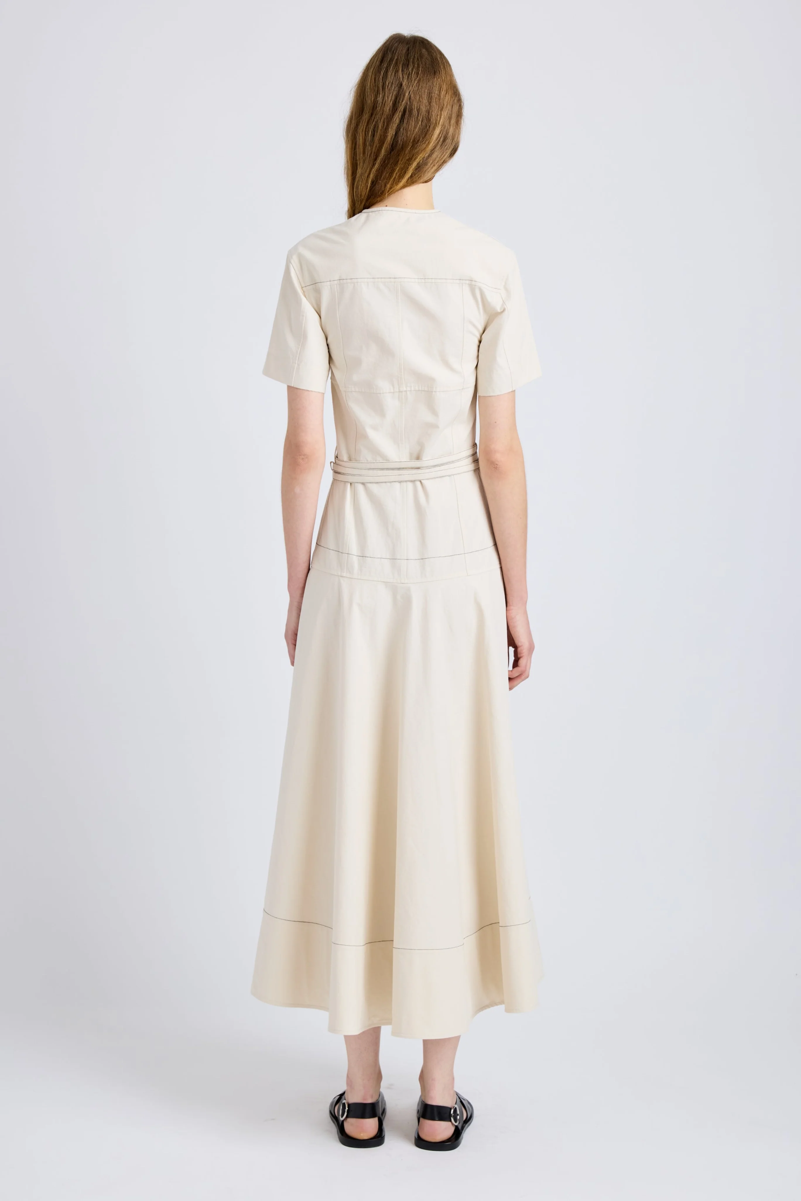 Elizabeth Dress in Solid Cotton Linen - Image 5