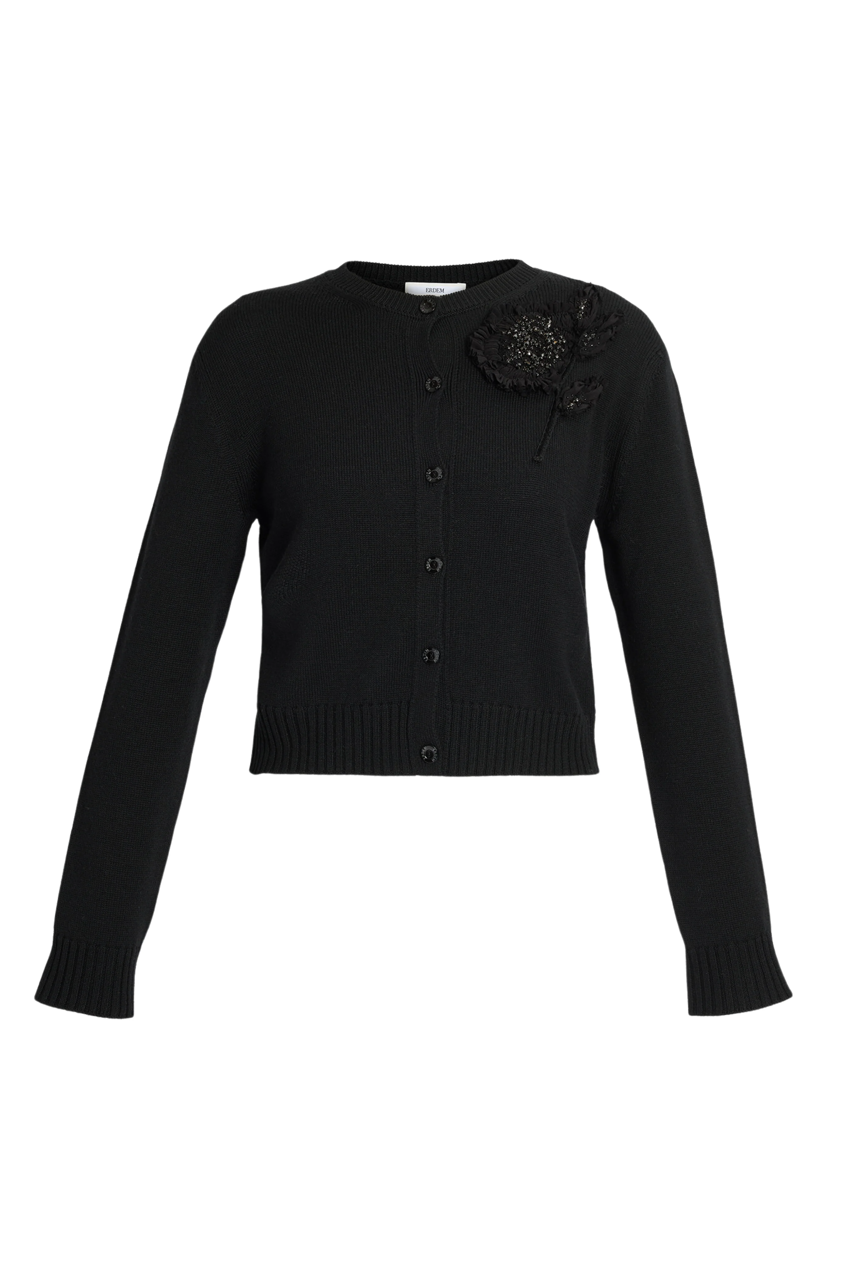Embellished Merino Wool Cardigan