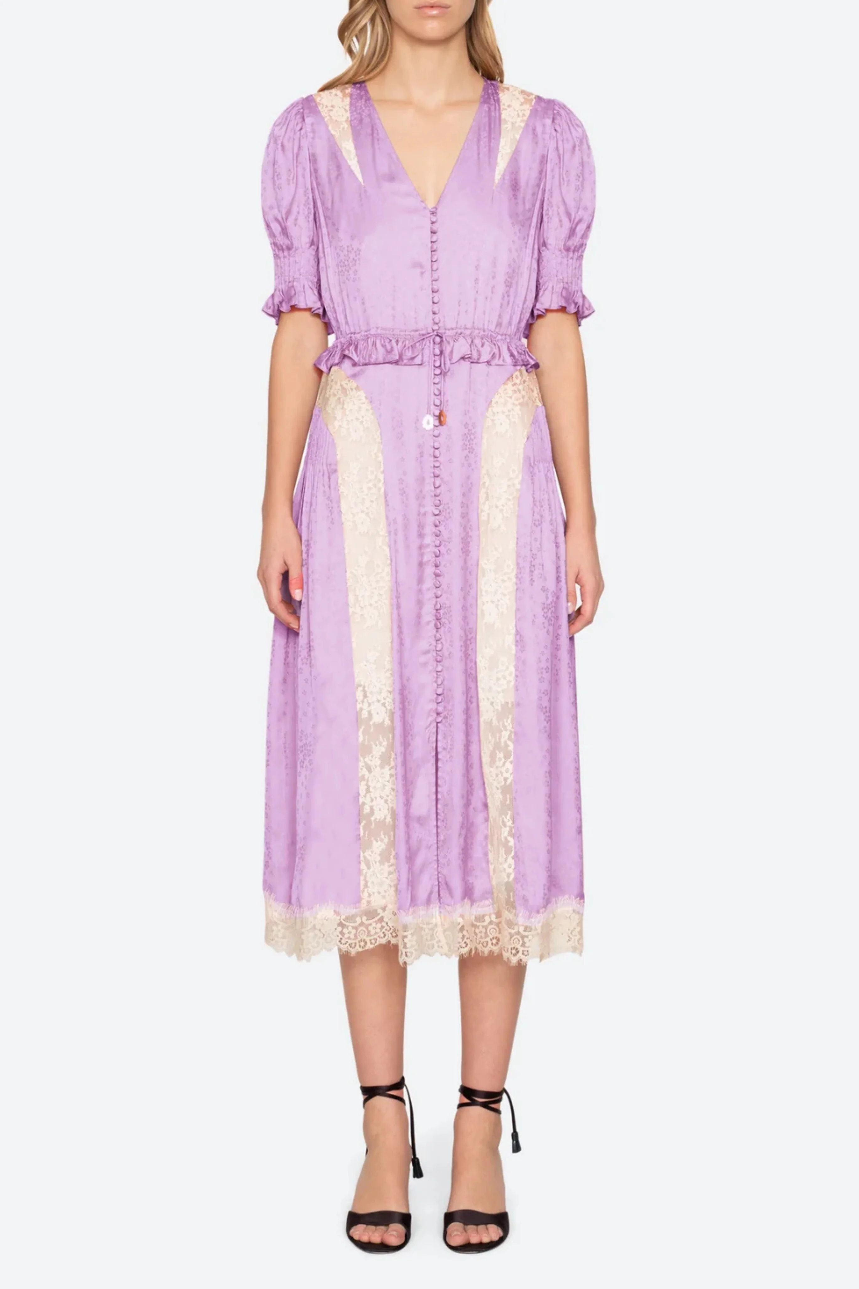 Ethel Puff Midi Dresss in Lilac - Image 2