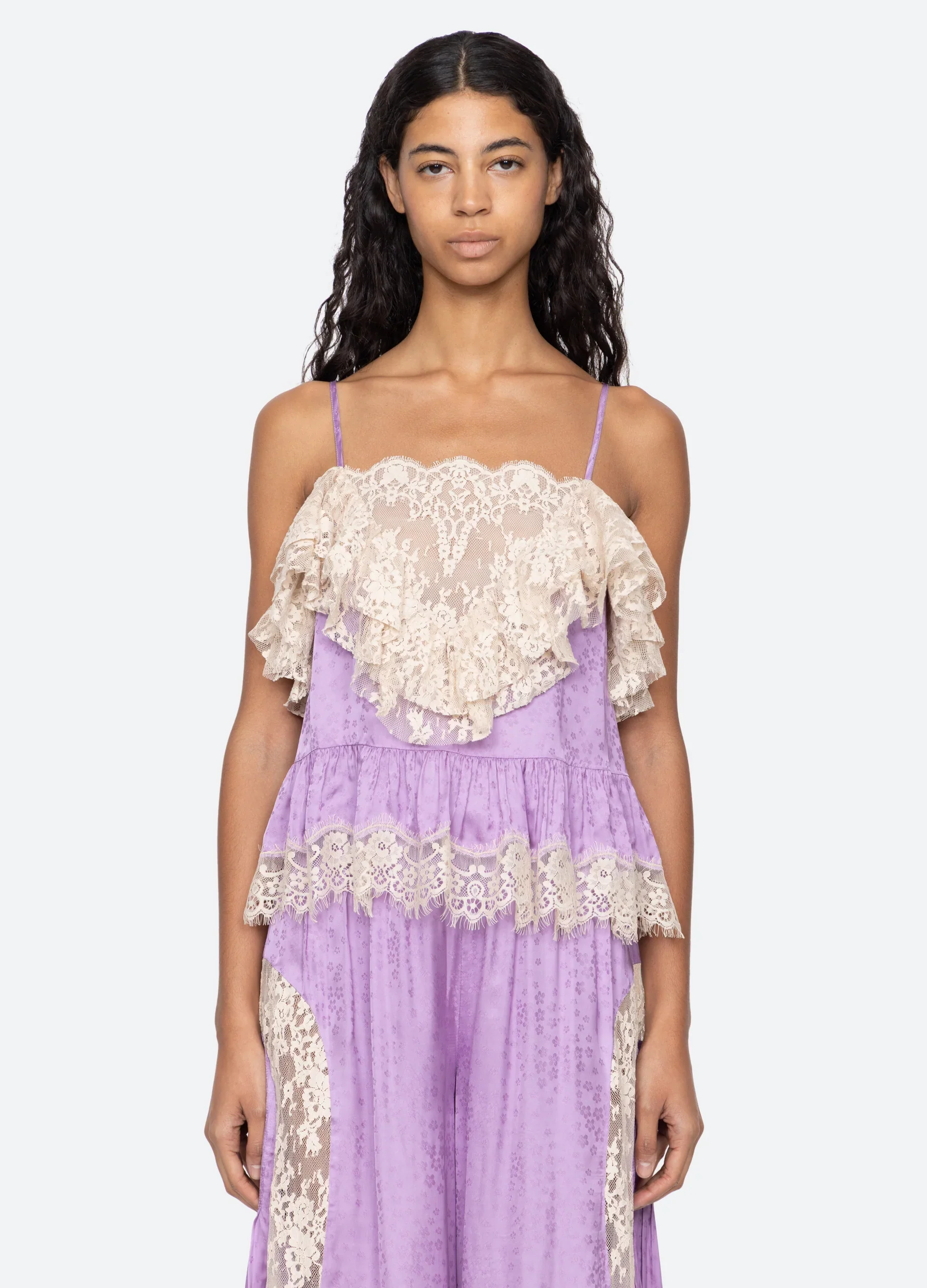 Ethel Solid Camisole Top in Lilac - Image 2