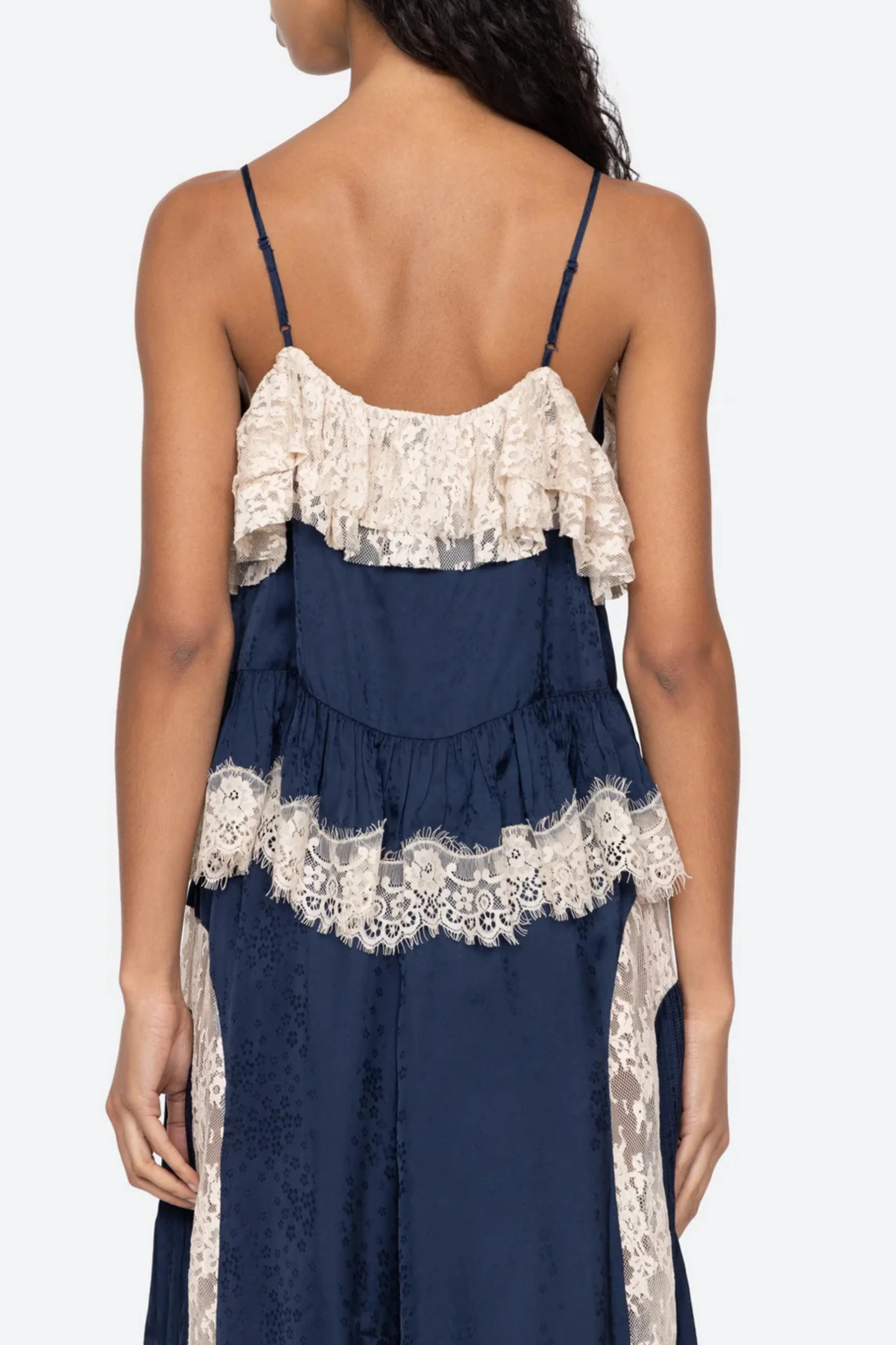 Ethel Solid Camisole Top in Navy - Image 3