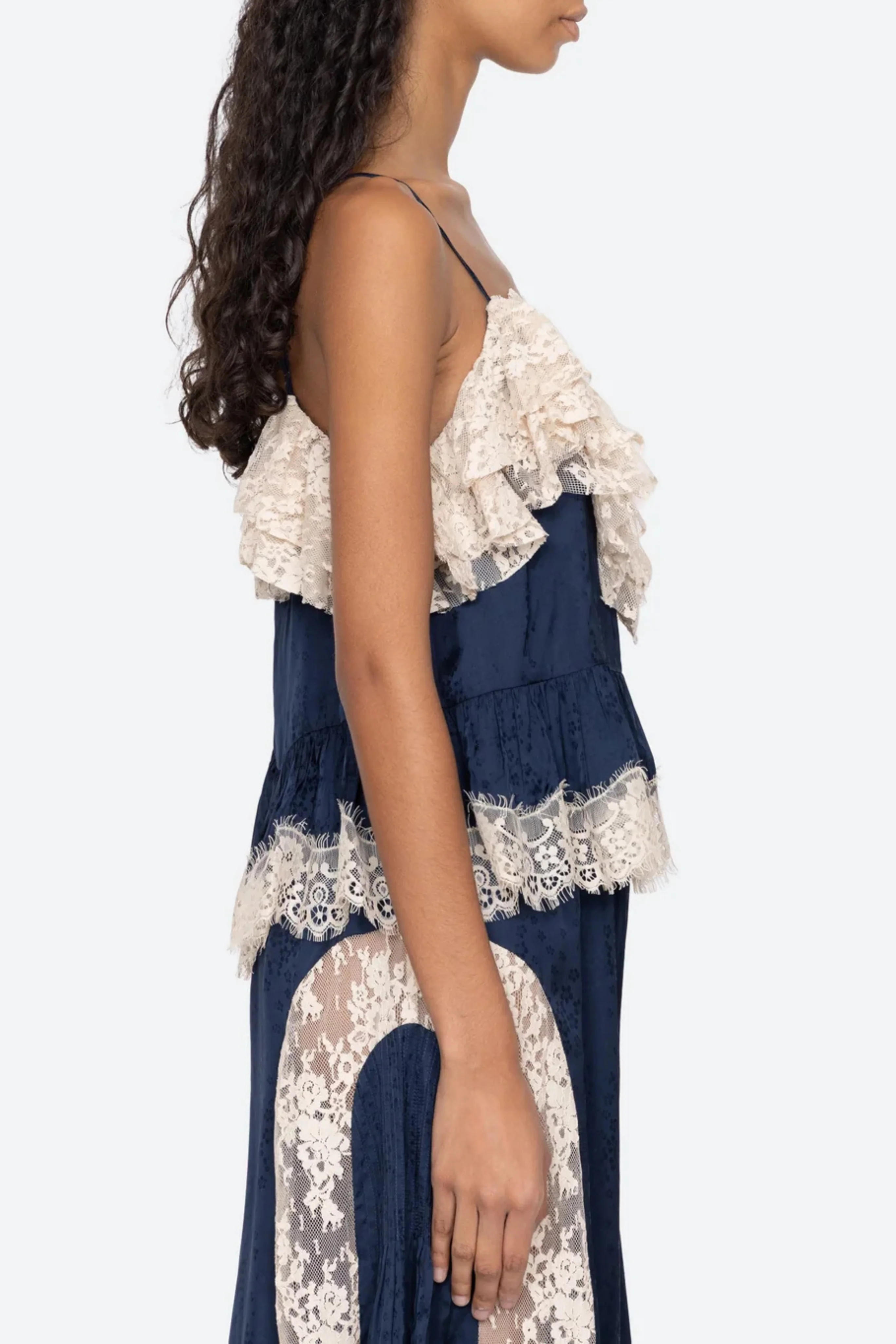 Ethel Solid Camisole Top in Navy - Image 4