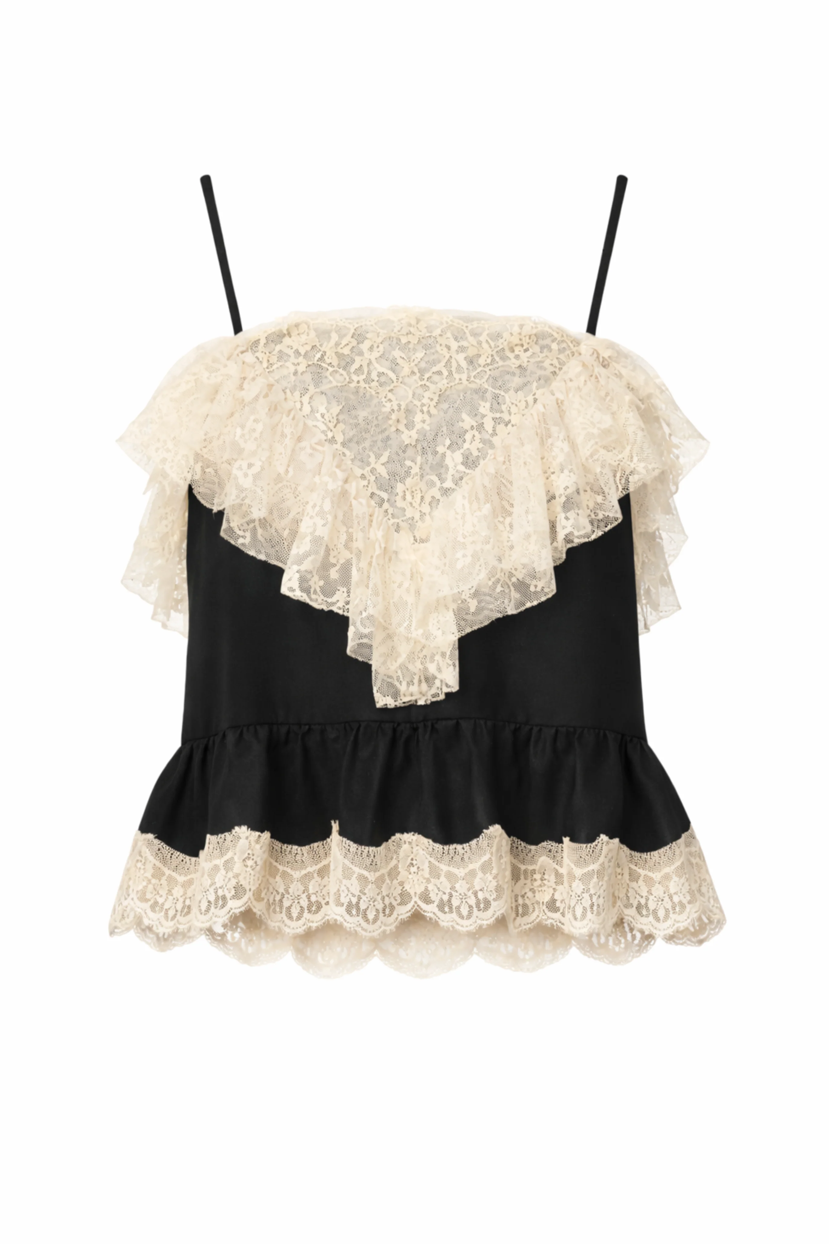 Ethel Solid Camisole Top in Black