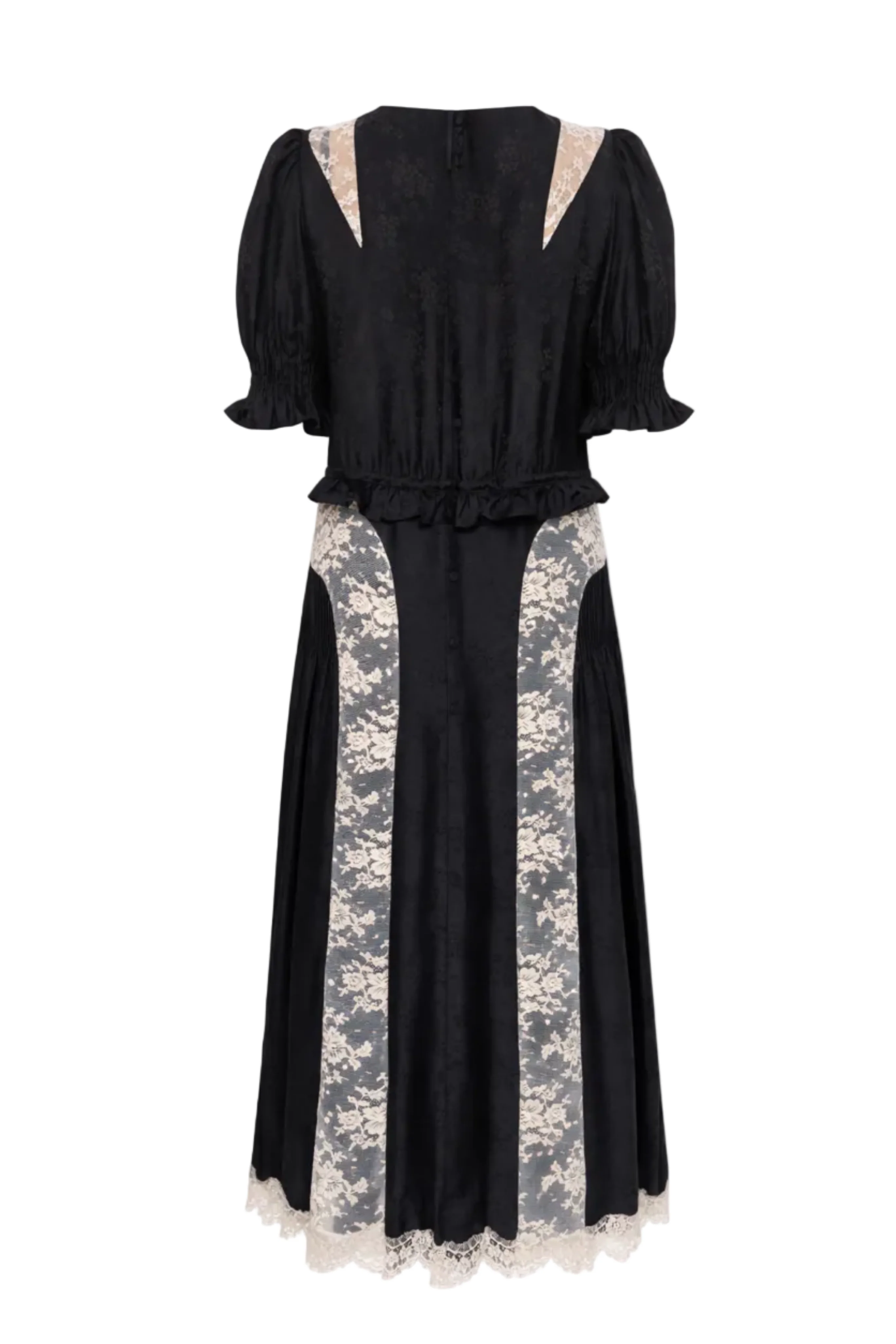 Ethel Puff Midi Dresss in Black - Image 2