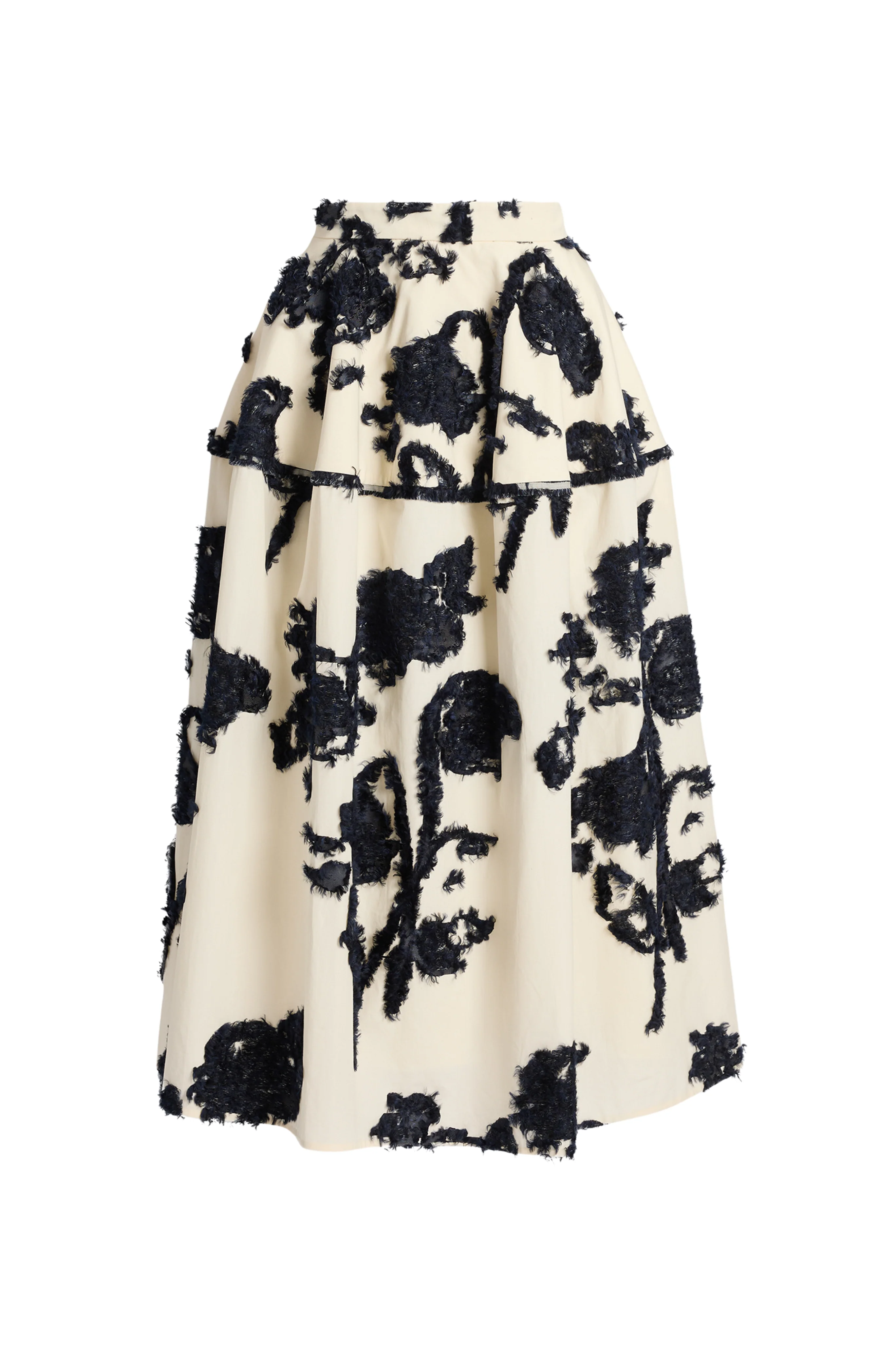Fil Coupé Poplin Midi Full Skirt