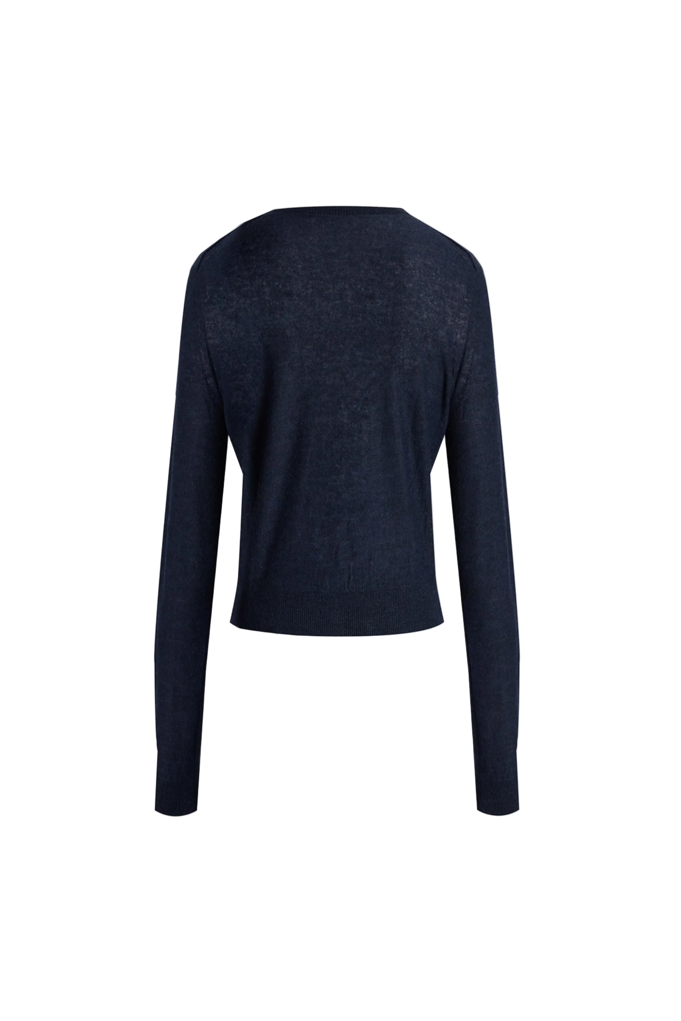 Fine Alpaca Blend Fitted Cardigan - Image 2
