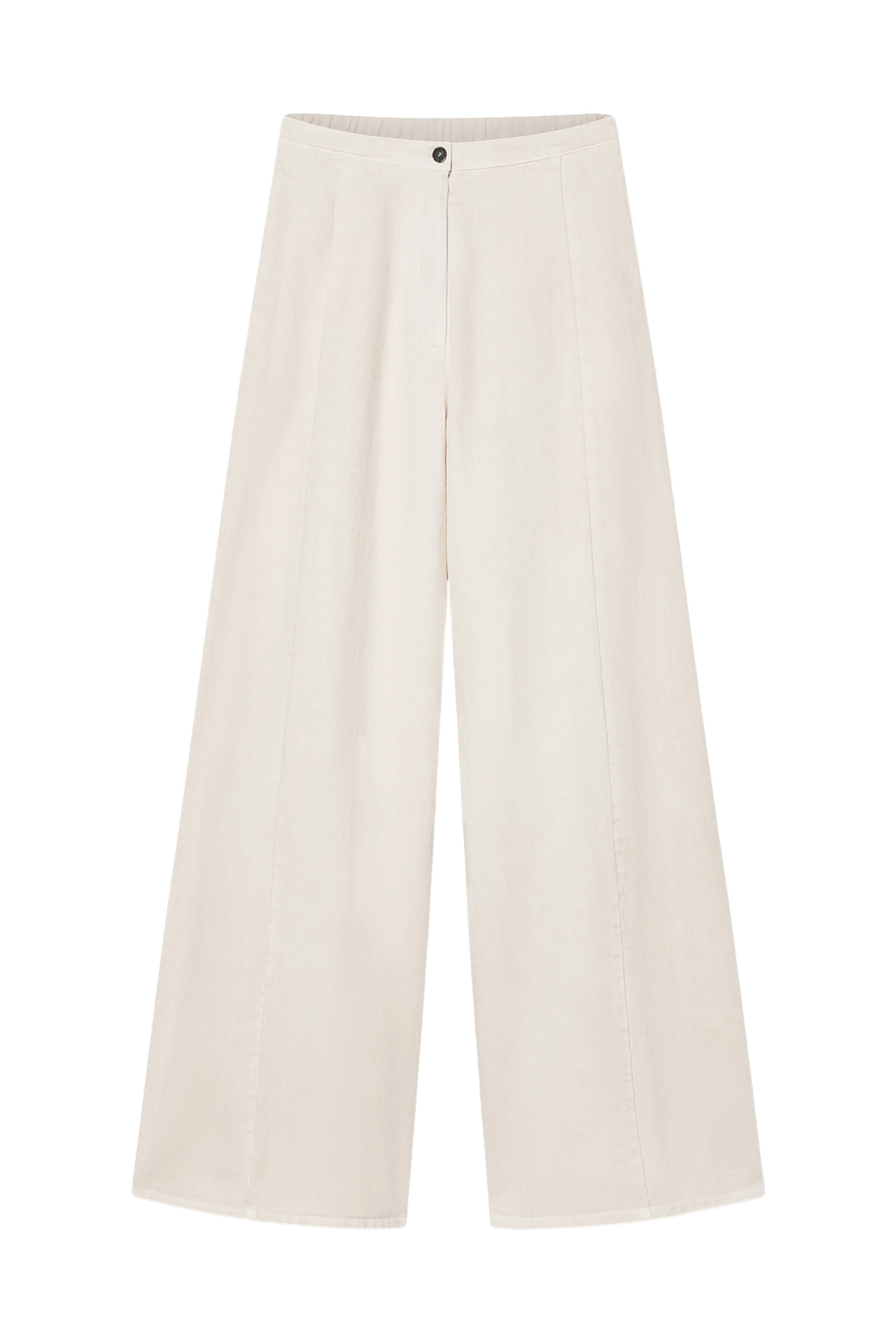 Fluid Cotton Twill Wide Leg Pants