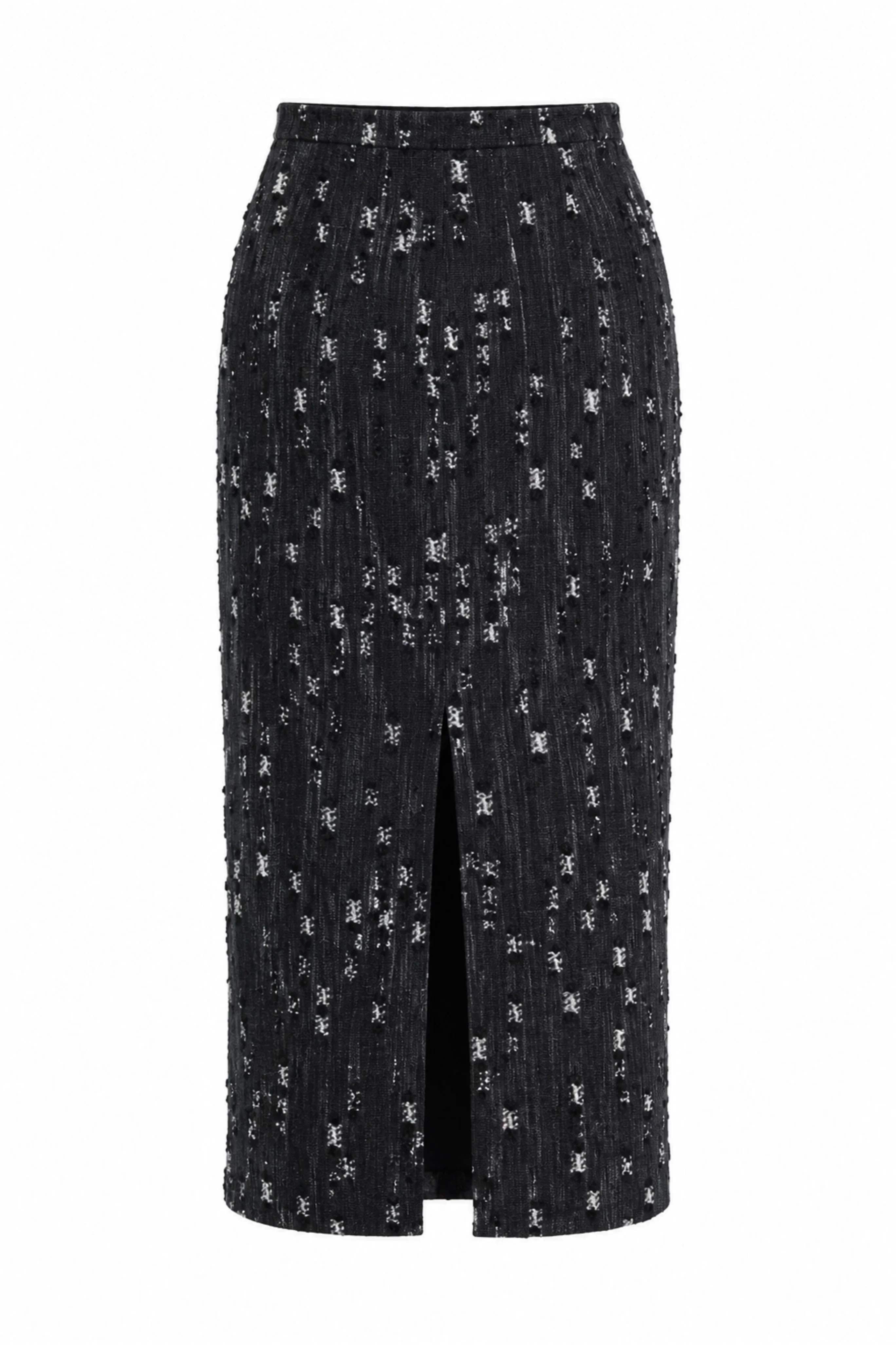 Frayed Denim Pencil Skirt - Image 2