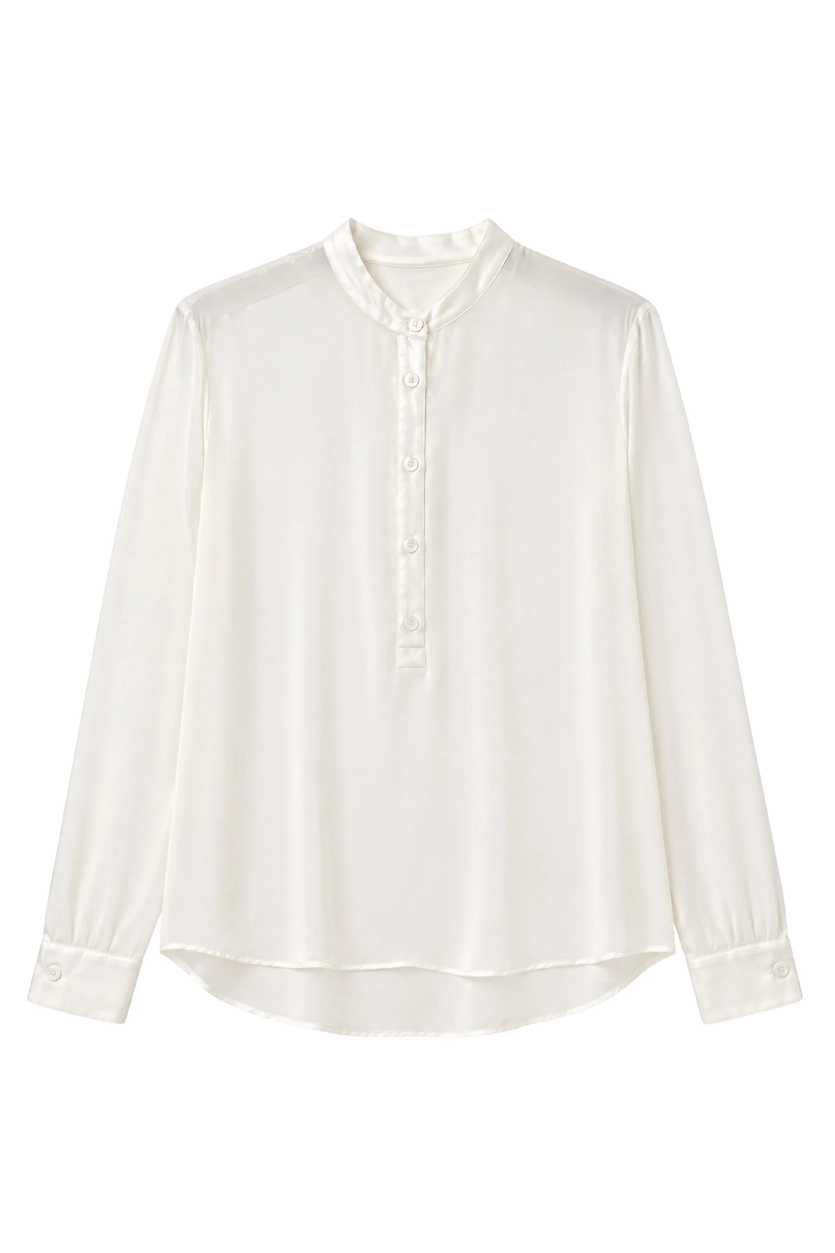 Georgette Button Blouse in Ivory