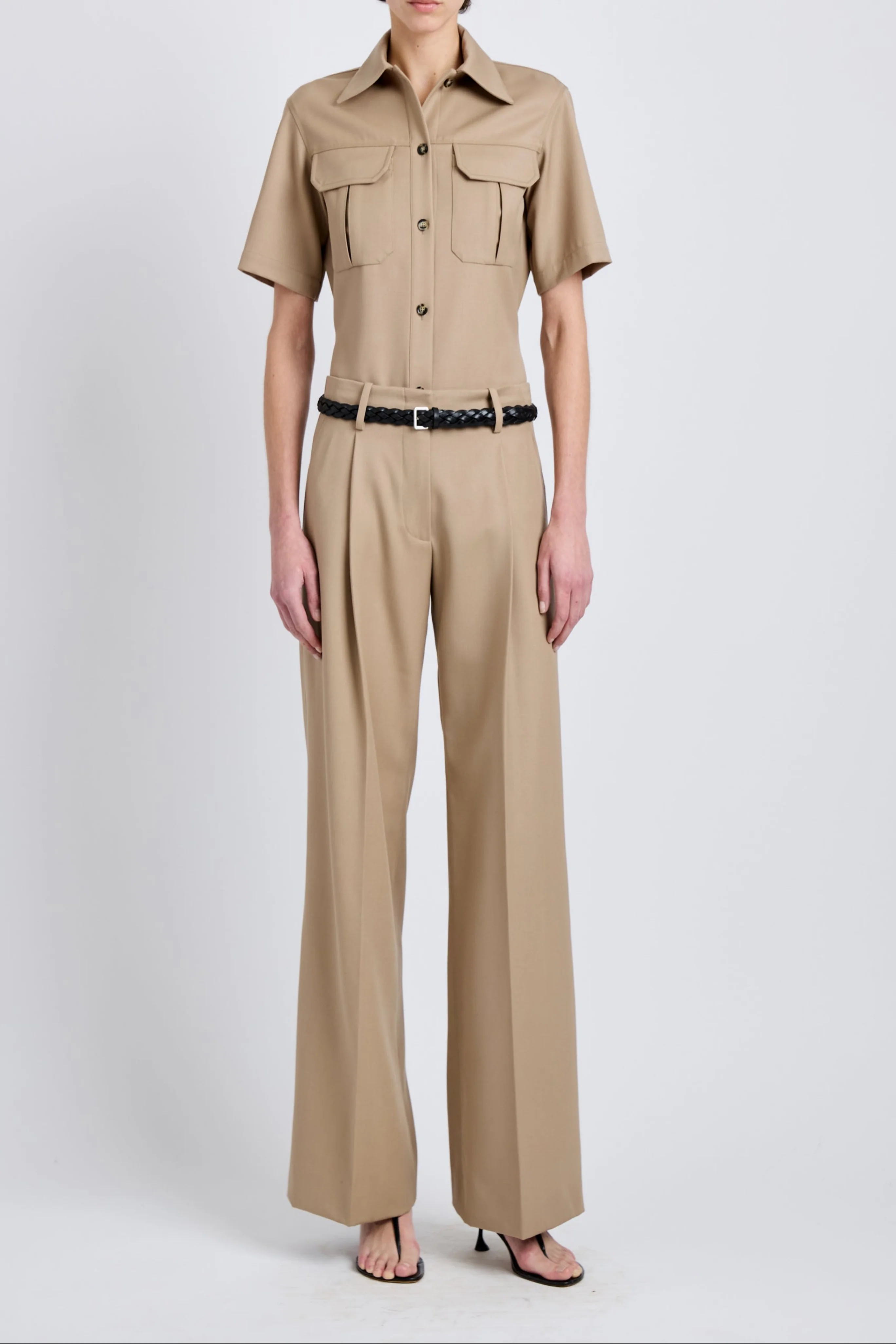 Halima Pant in Wool Gabardine - Image 2