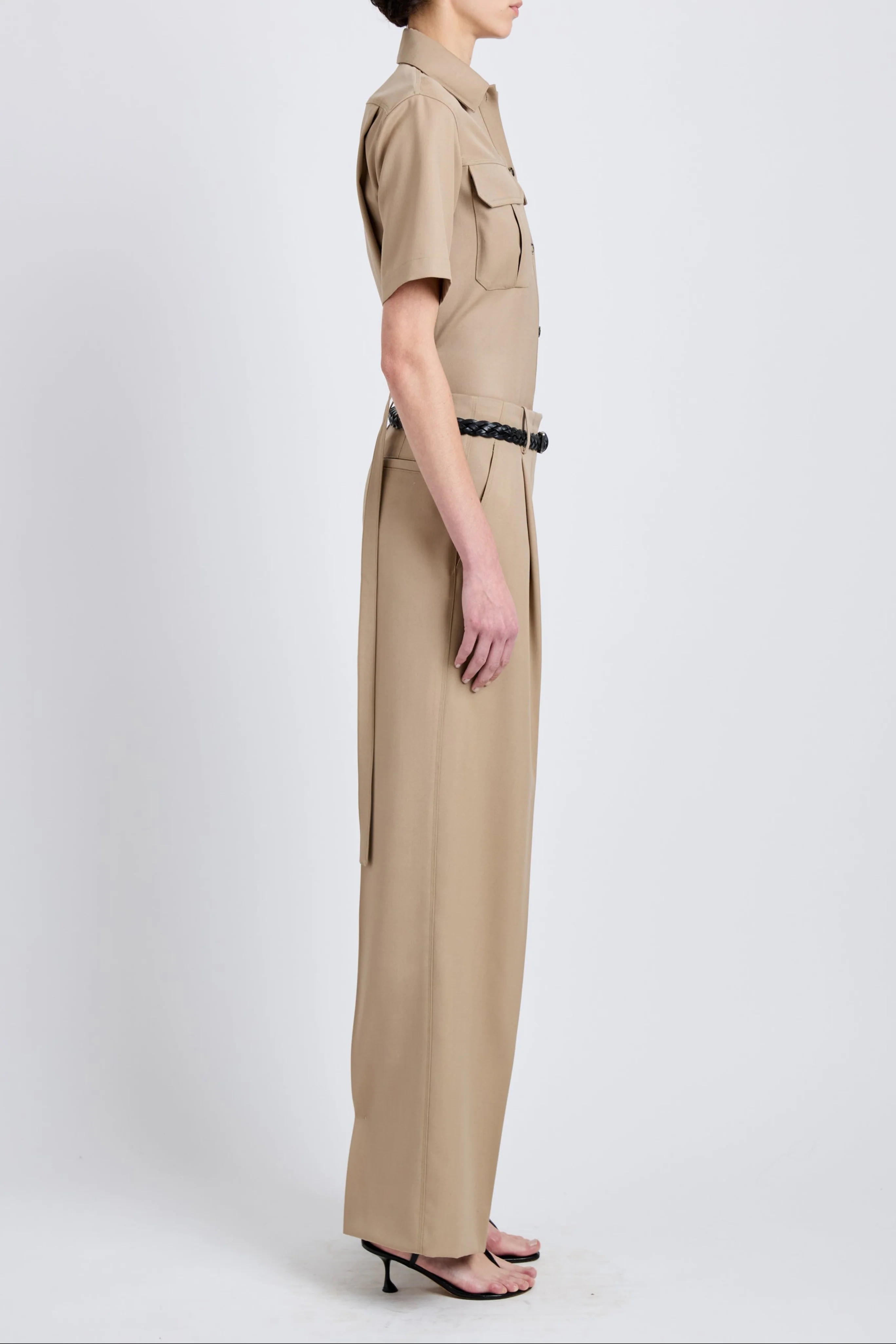 Halima Pant in Wool Gabardine - Image 3