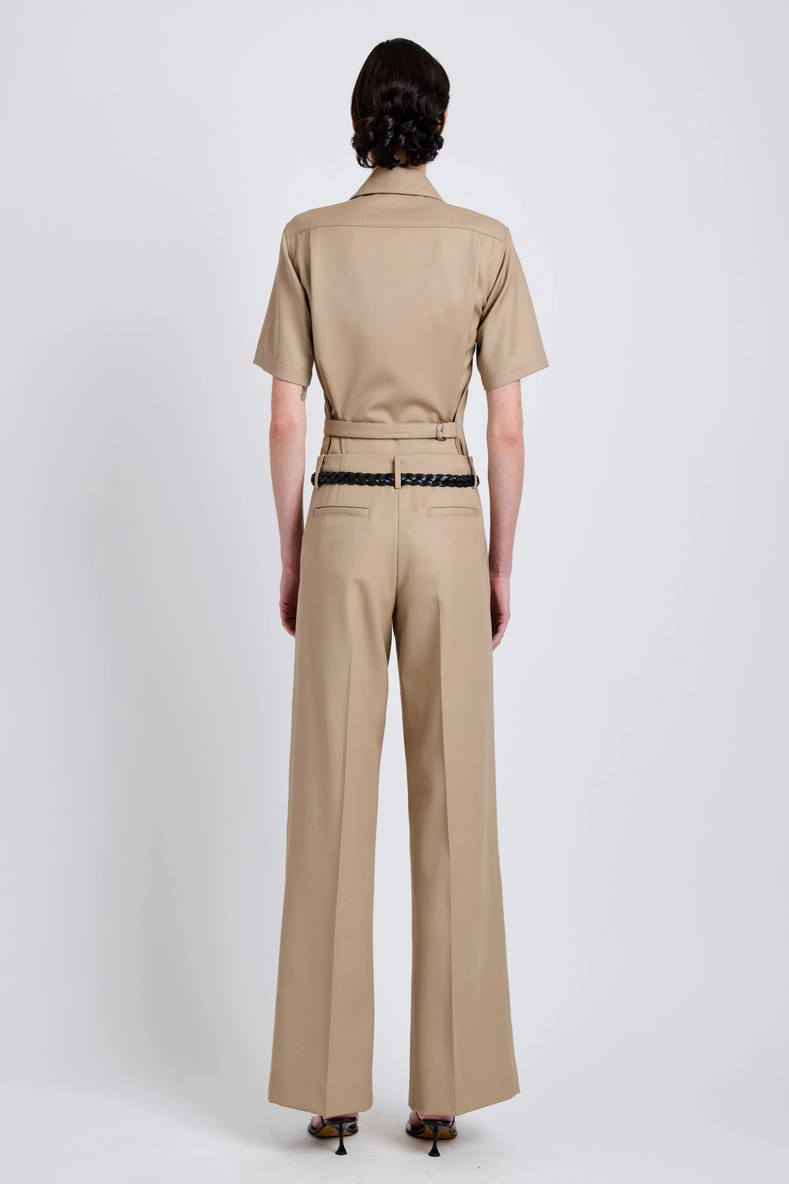 Halima Pant in Wool Gabardine - Image 4