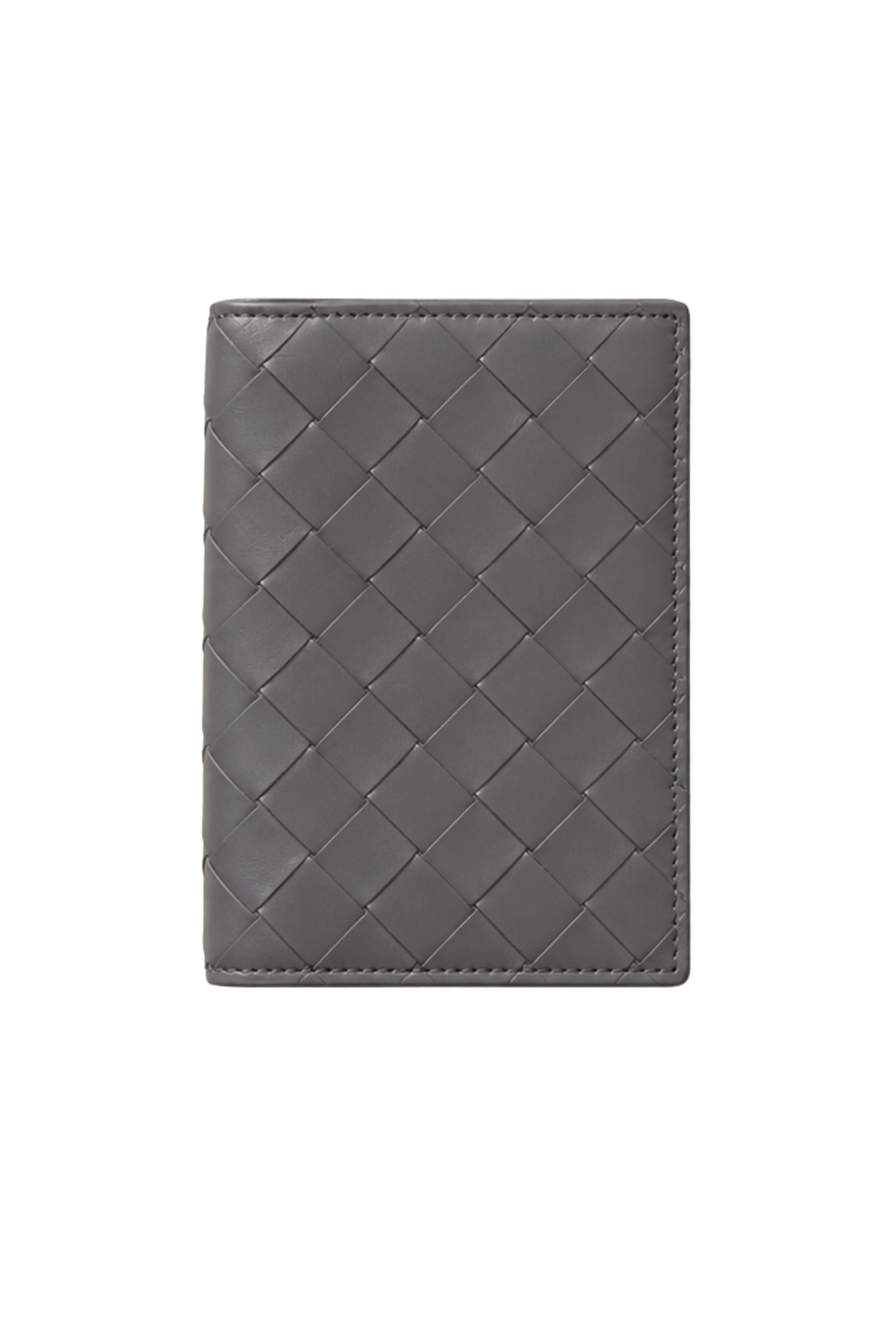 Intrecciato Passport Case in Basalt