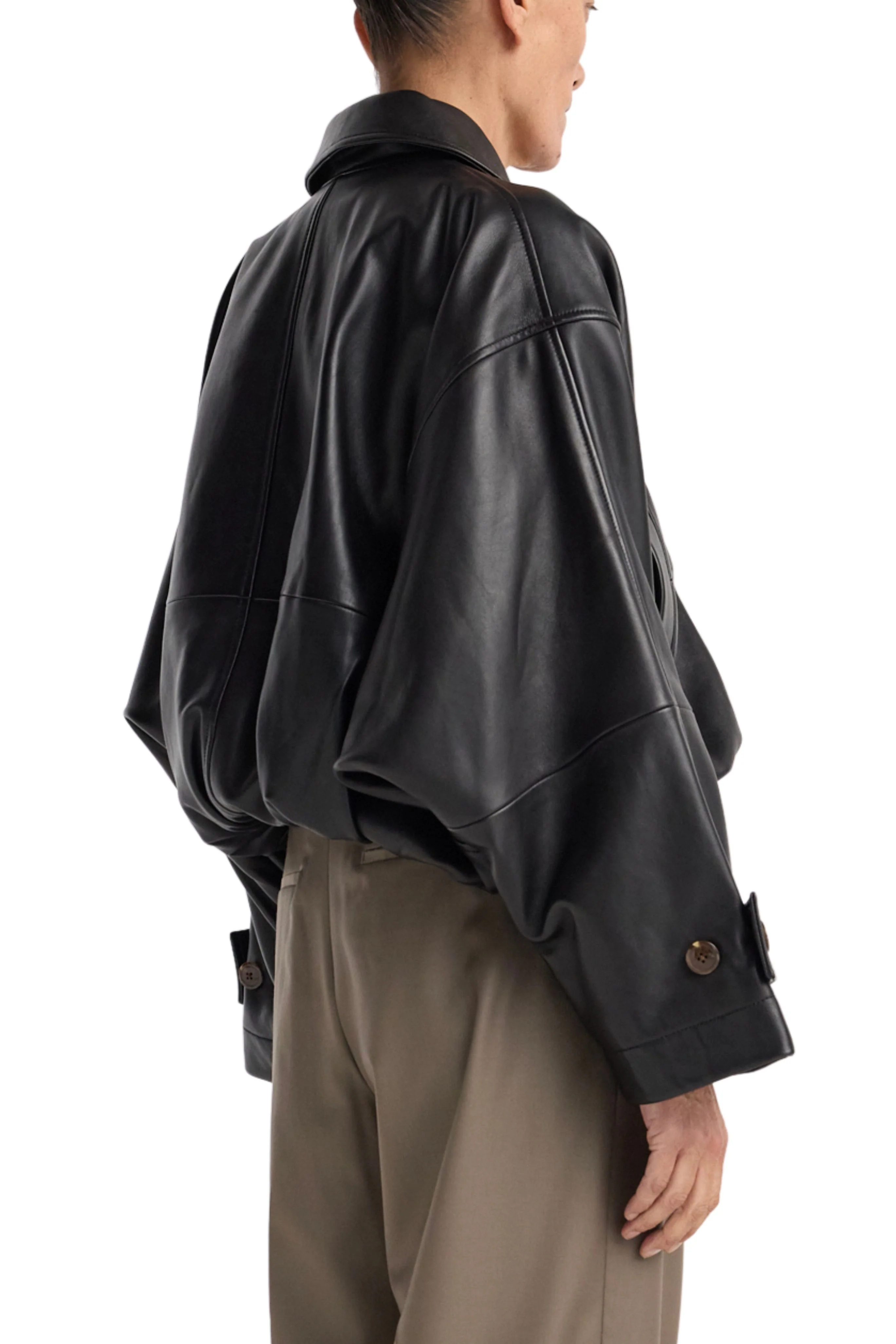 Leather blouson jacket - Image 7