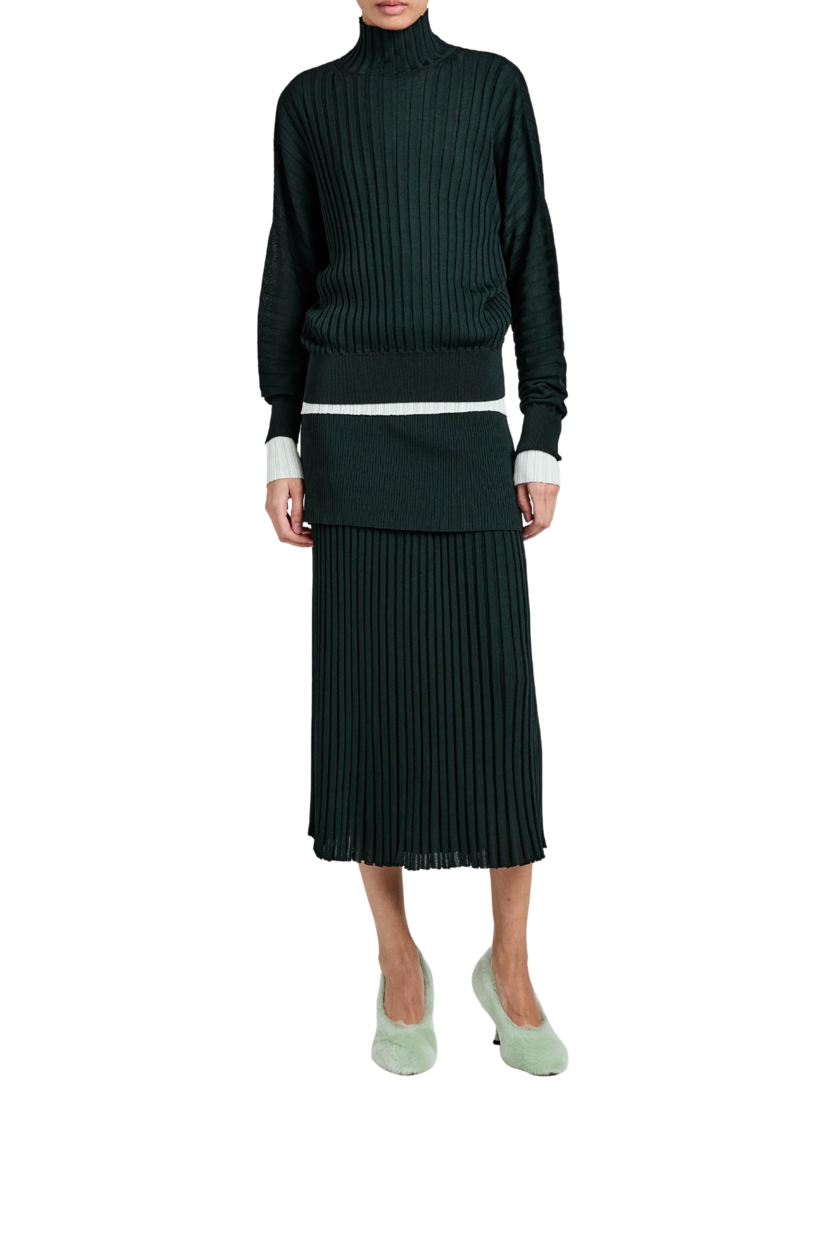 Luiza Skirt In Sunburst Rib - Image 2