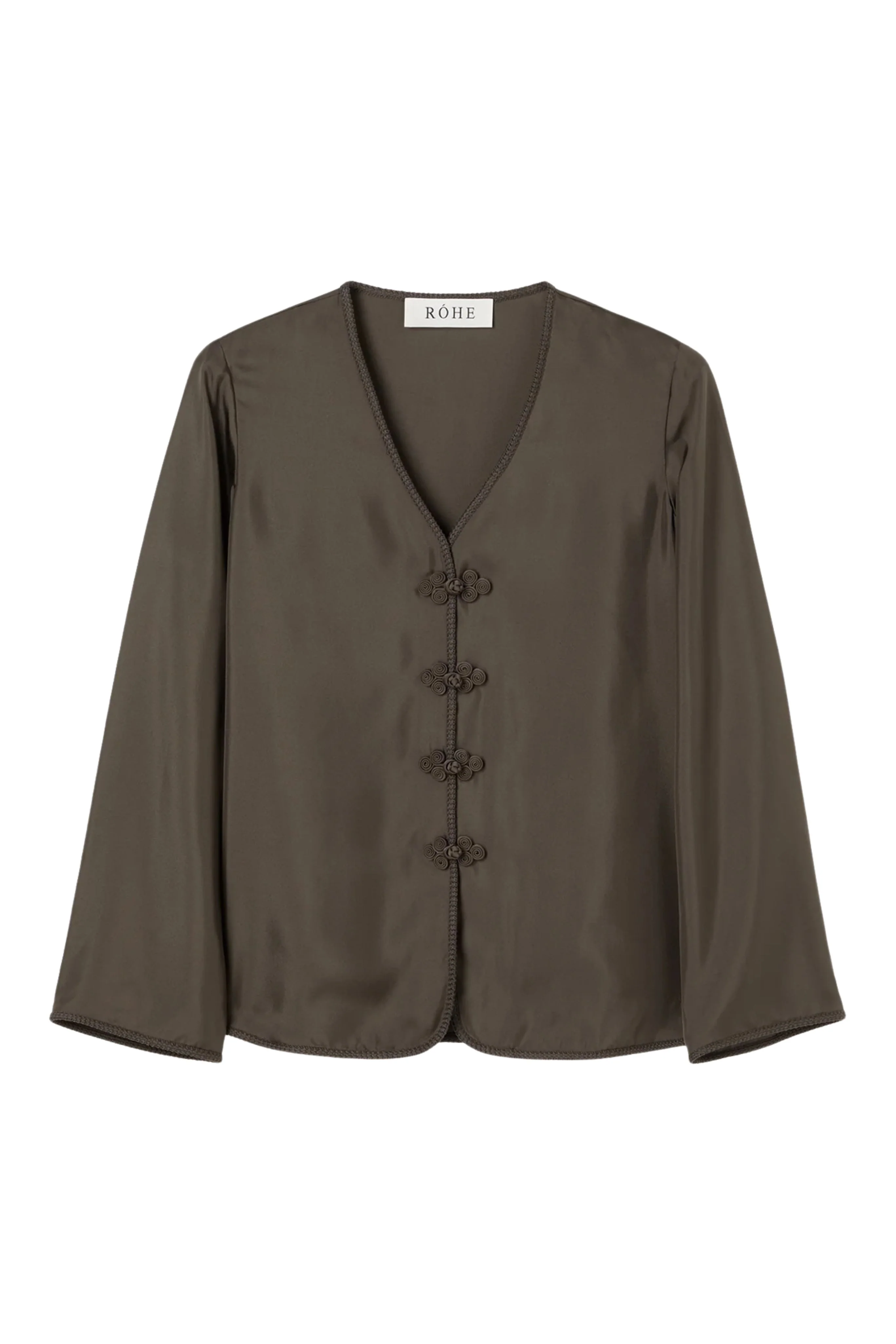 Mandarin Closure Silk Top