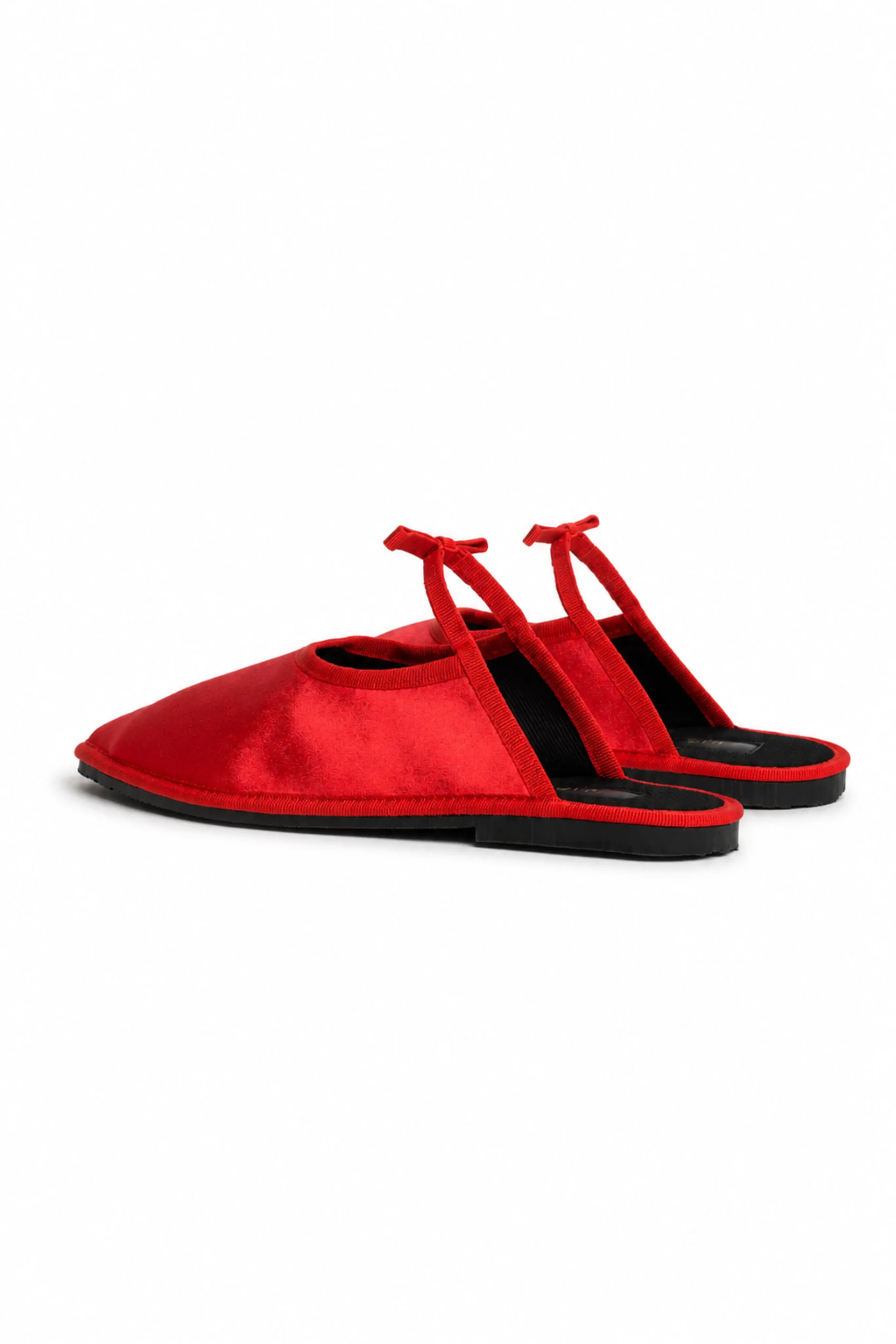Maria de La Orden 3 Satin Flat - Red - Image 2