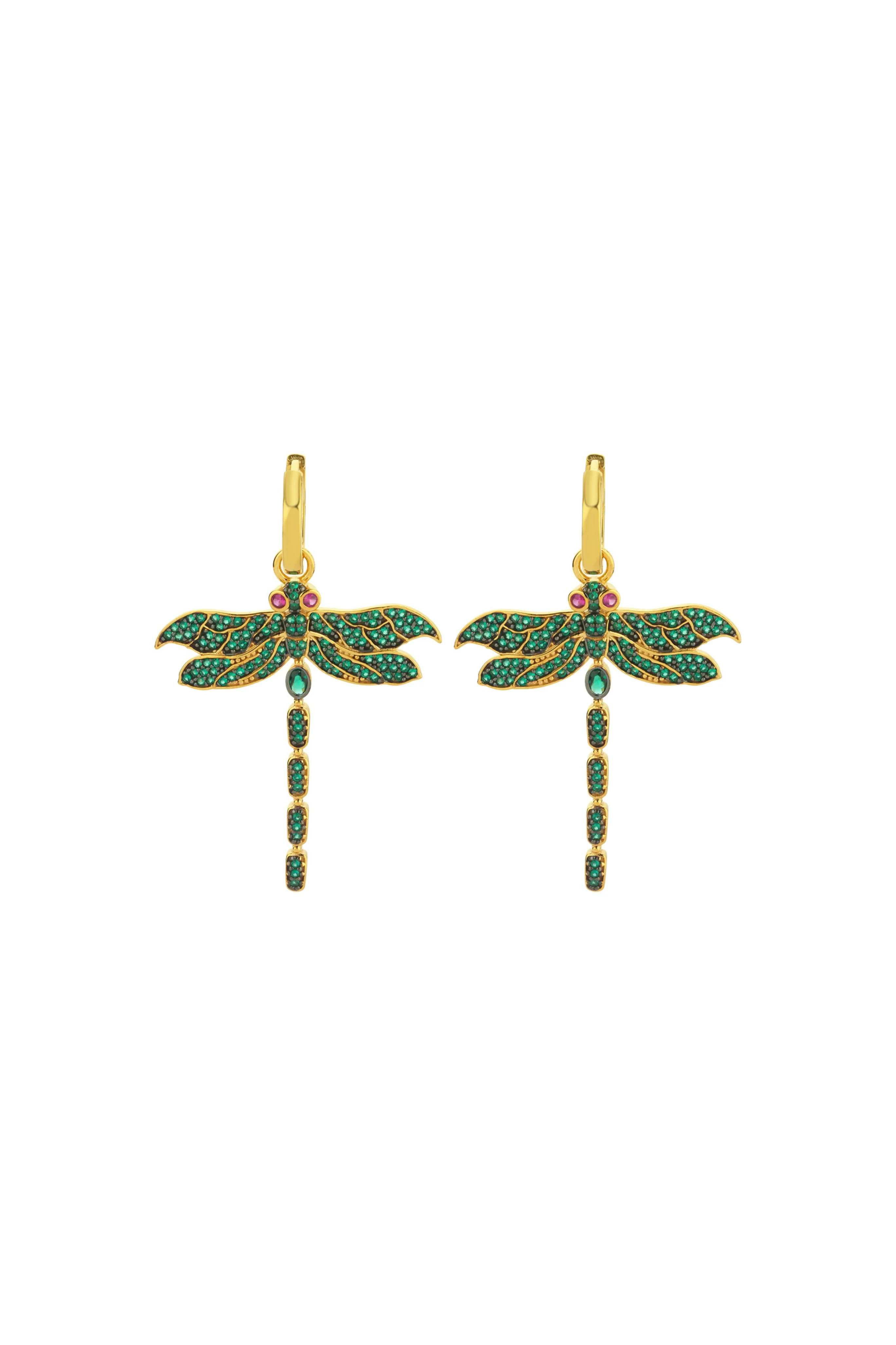 Mini Dragonfly Hoop Earrings