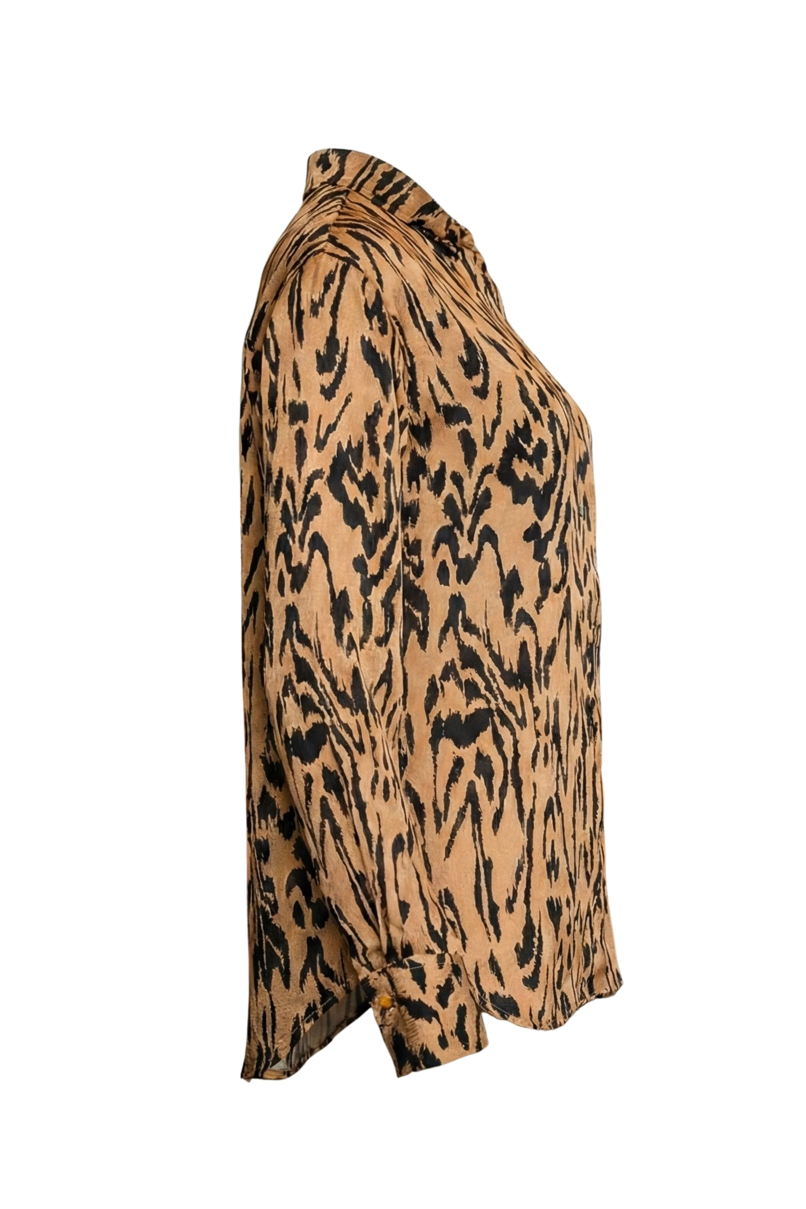"Moiree" Print Satin Oversized Shirt - Image 2