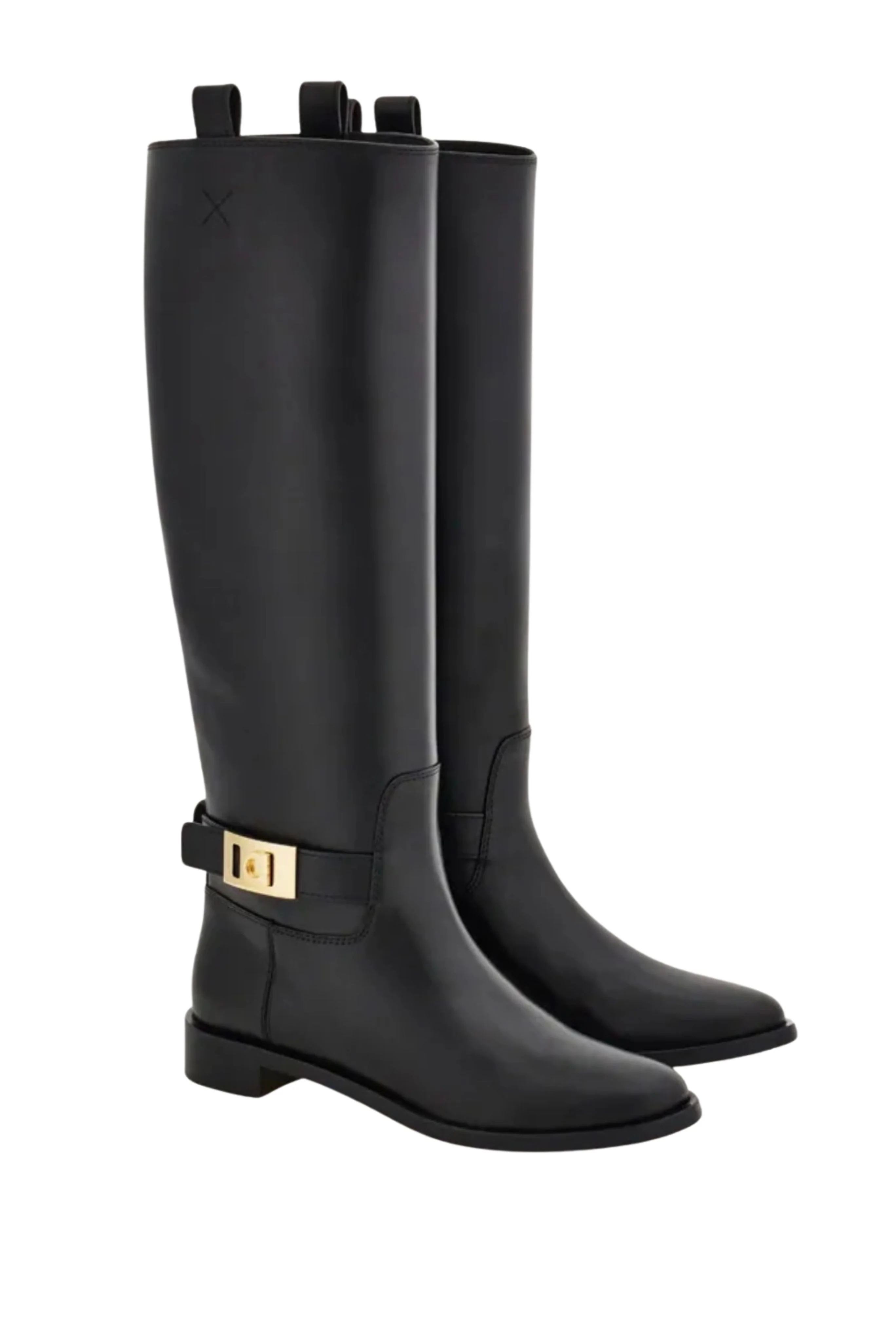 Knee High Boot with Hug Buckle Detail - Image 2
