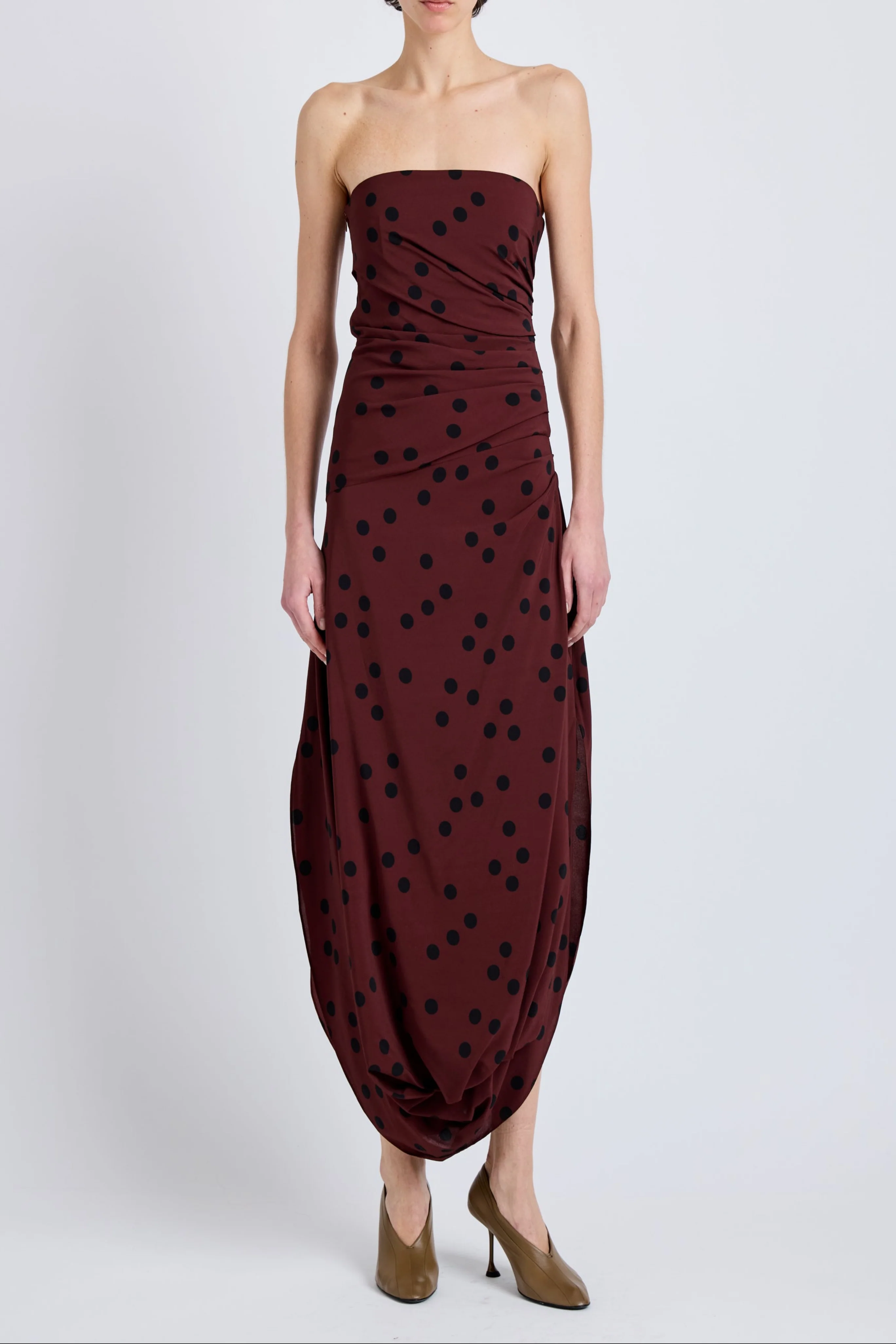 Nayara Dress in Printed Dot Stetch Viscose - Image 2