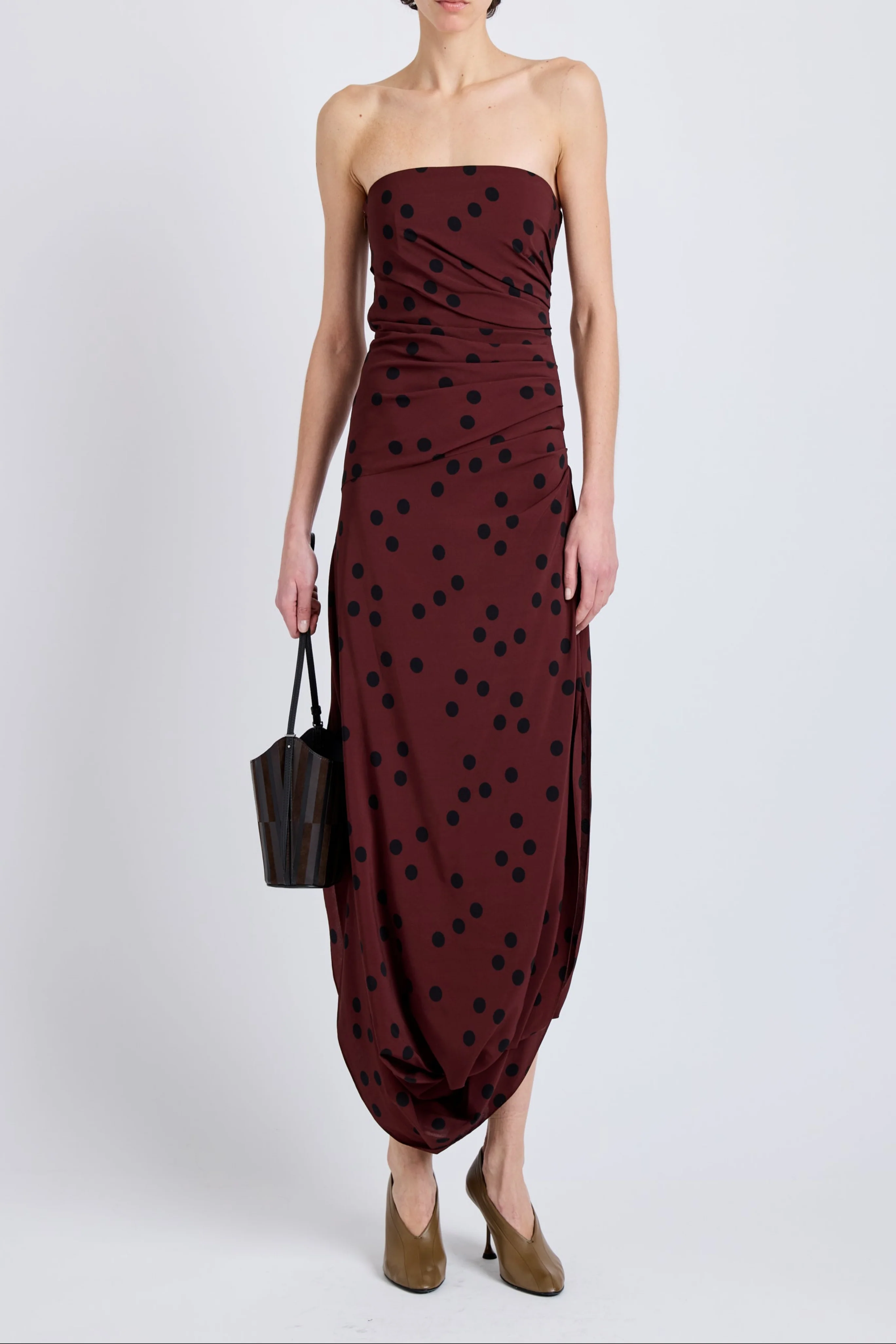 Nayara Dress in Printed Dot Stetch Viscose - Image 3
