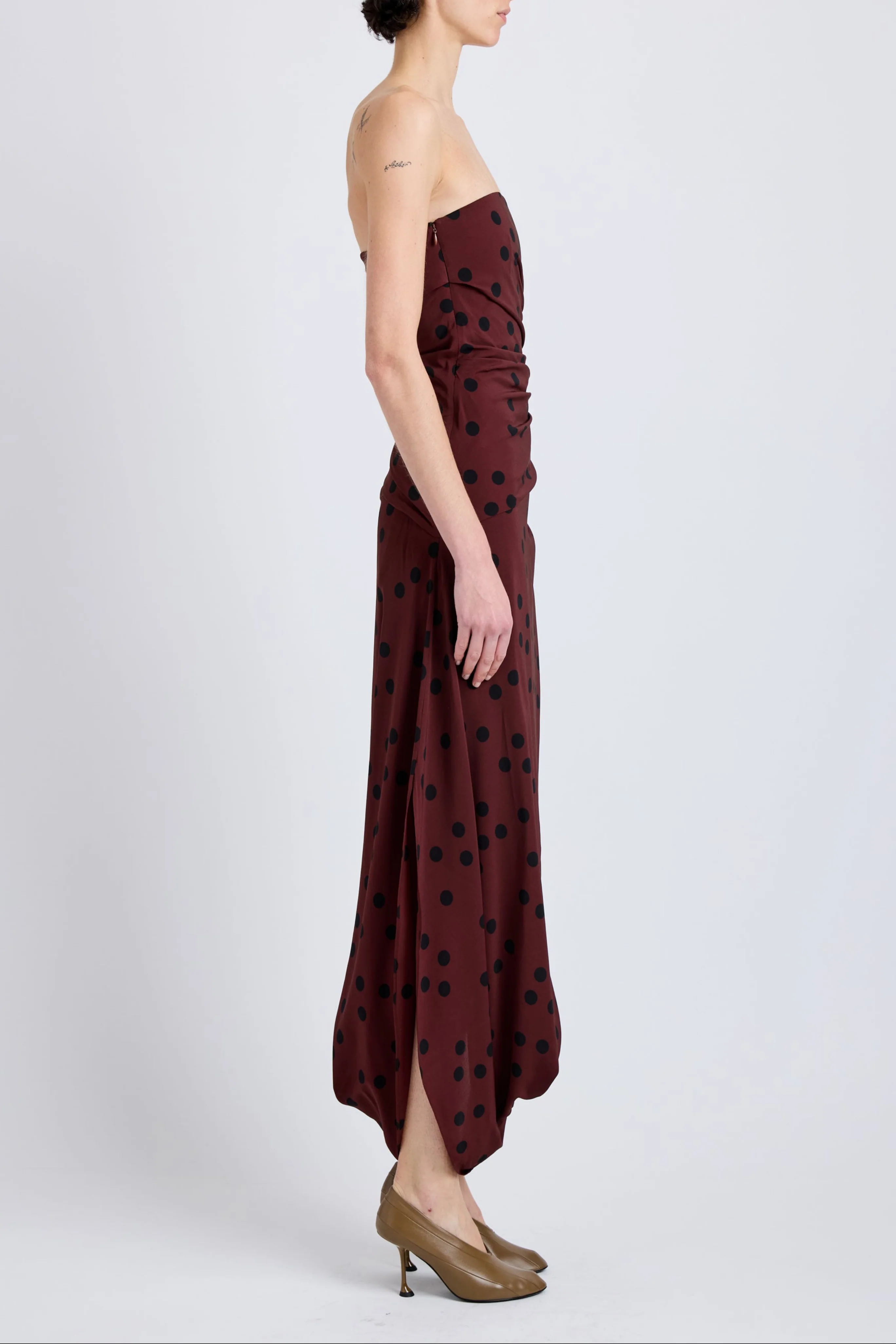 Nayara Dress in Printed Dot Stetch Viscose - Image 4